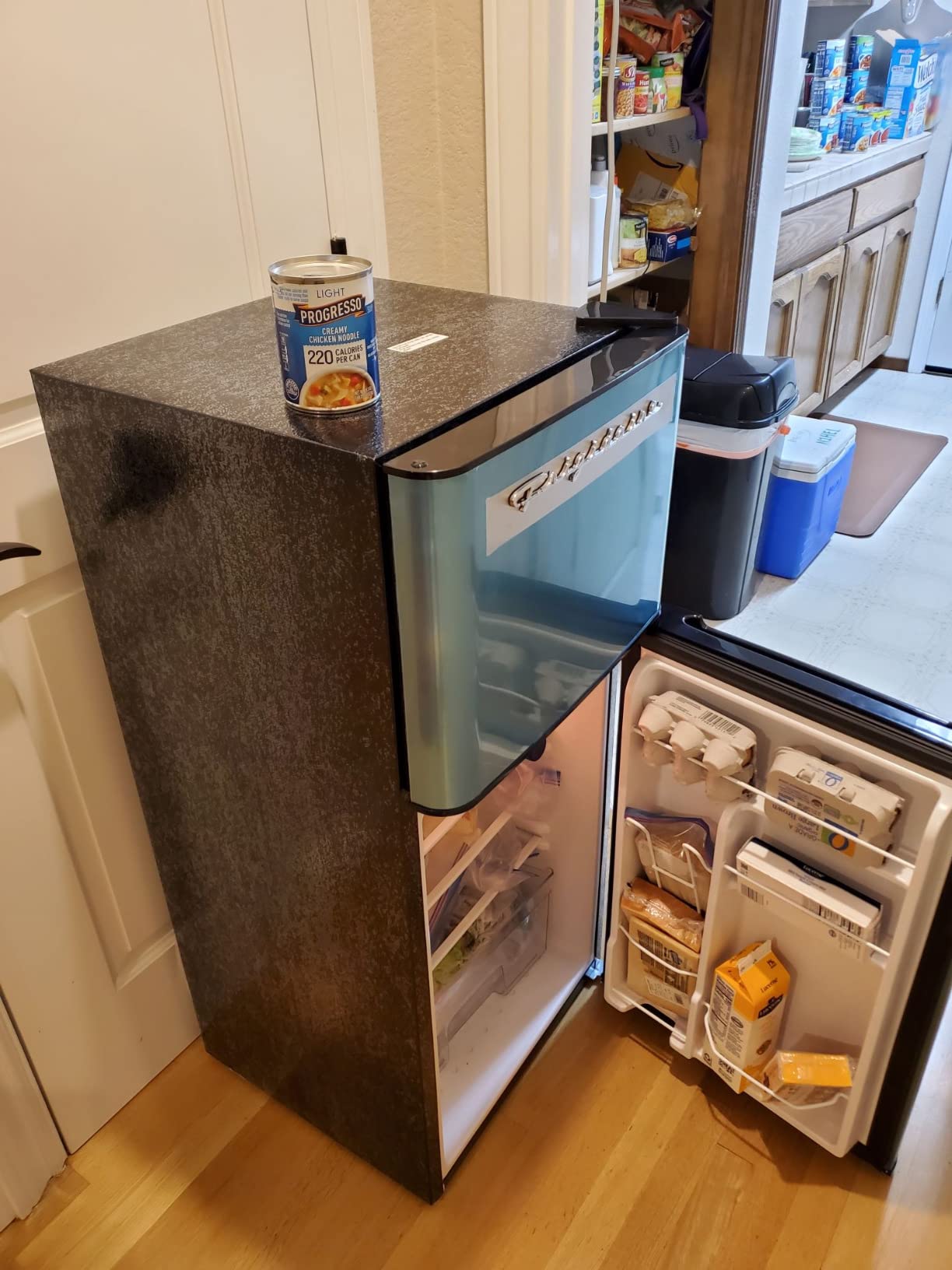 Frigidaire 2 Door Apartment Size Refrigerator with Freezer, 7.5 cu ft, Adjustable Spill-Proof Shelves, Door & Crisper Bins, Platinum Silver, Garage Ready - Customer Photo 1