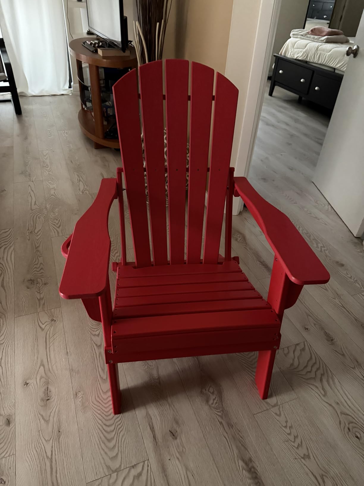 nevilywood Folding Adirondack Chair with Cup Holder Set of 4, HDPE Patio Chairs,All-Weather Outdoor Chairs for Backyard, Deck,Fire Pit-Green - Customer Photo 2