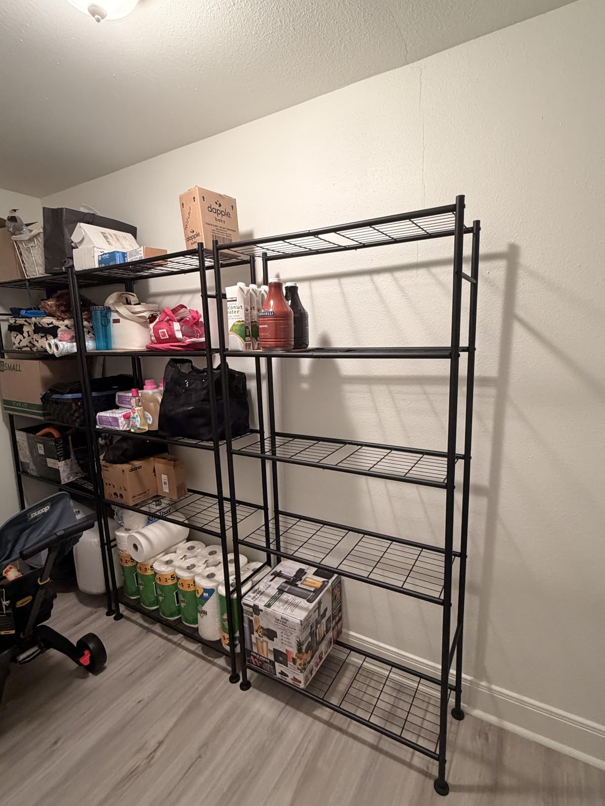 Sakugi Storage Shelves - 5 Tier Shelf Organizer, Heavy Duty Garage Shelving Unit with Leveling Feet, Stable Metal Shelves Organizer for Pantry, Kitchen and Closet, 33.0