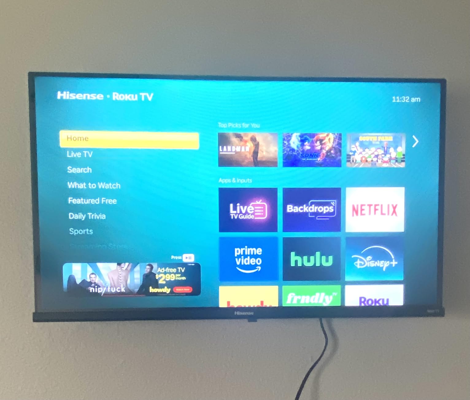 Hisense 32-Inch Class A4 Series HD 720p Smart Roku TV with Alexa Compatibility (32A4HNR) - Dolby Audio, Slim Bezel Design, Google Assistant - Customer Photo 1