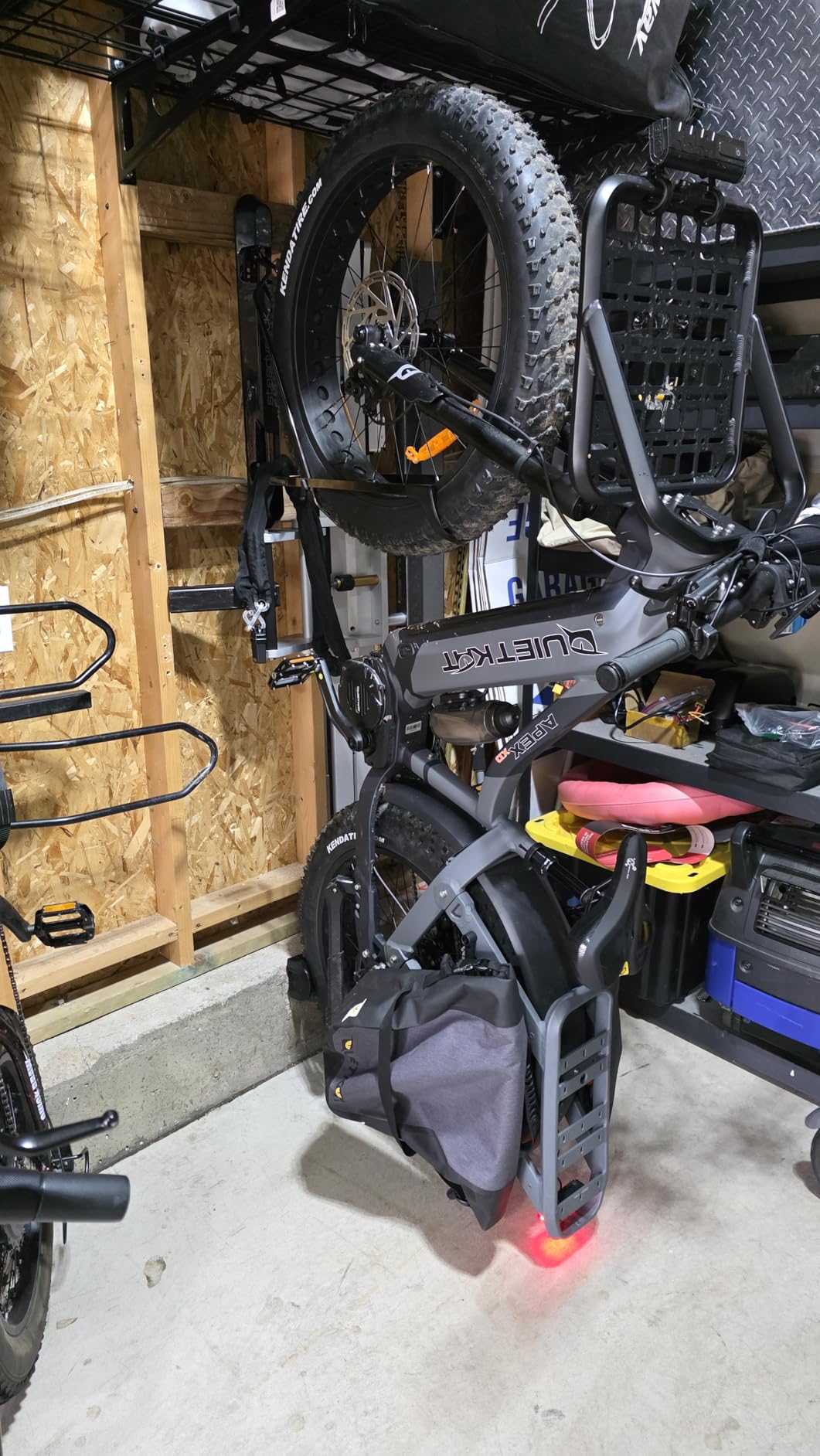 Steadyrack Bike Rack for Fat Bikes - The Original Wall Mounted Vertical Bike Storage - Fits Fat Tires - Space Saving Pivot Design - Heavy-Duty Steel Rack for Indoor Garage, Apartment or Home Use - Customer Photo 2