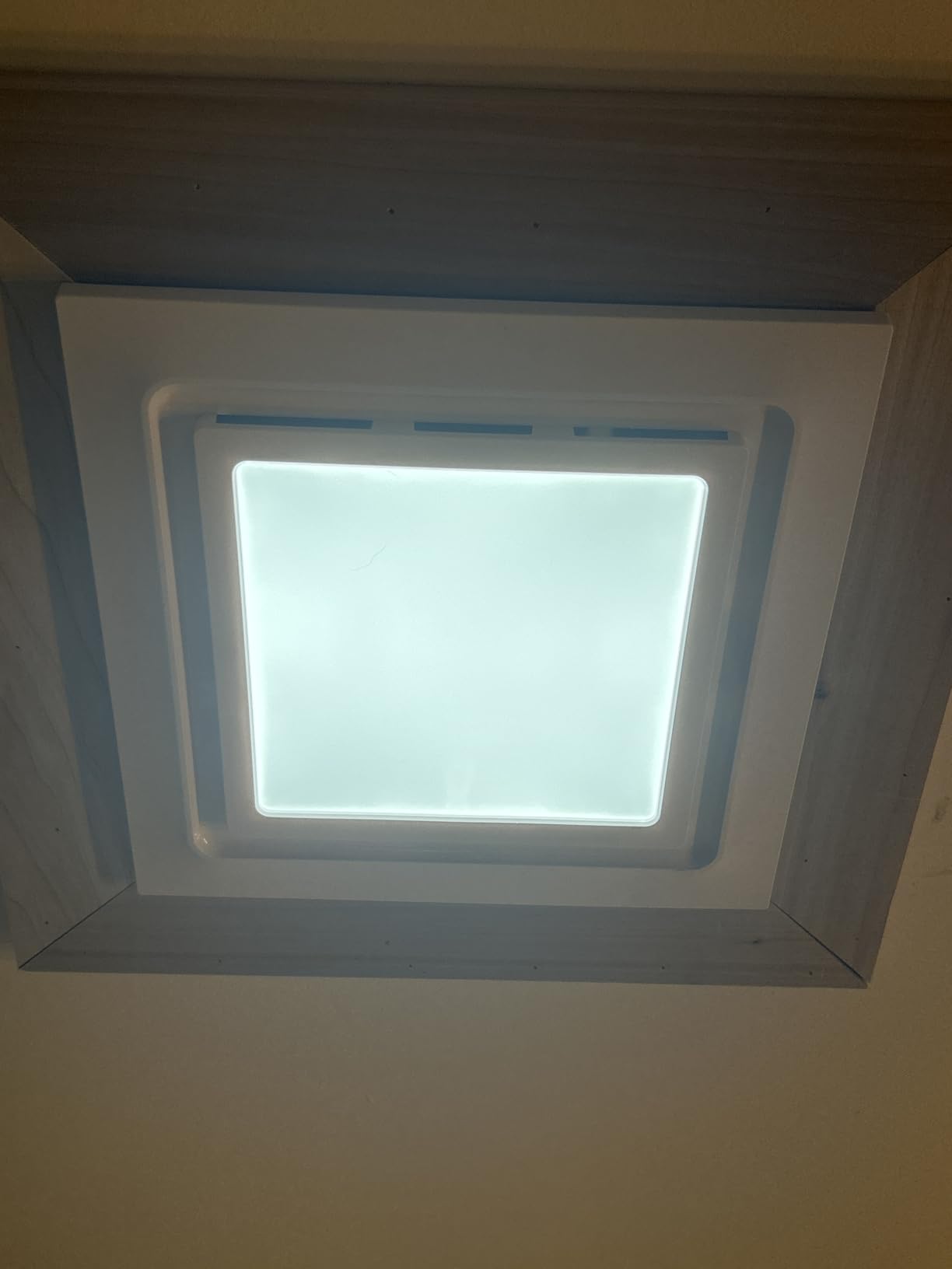 TEPU Bathroom Exhaust Fan with Light 144 CFM, 11.8In Grille, Cutout Size 9.8