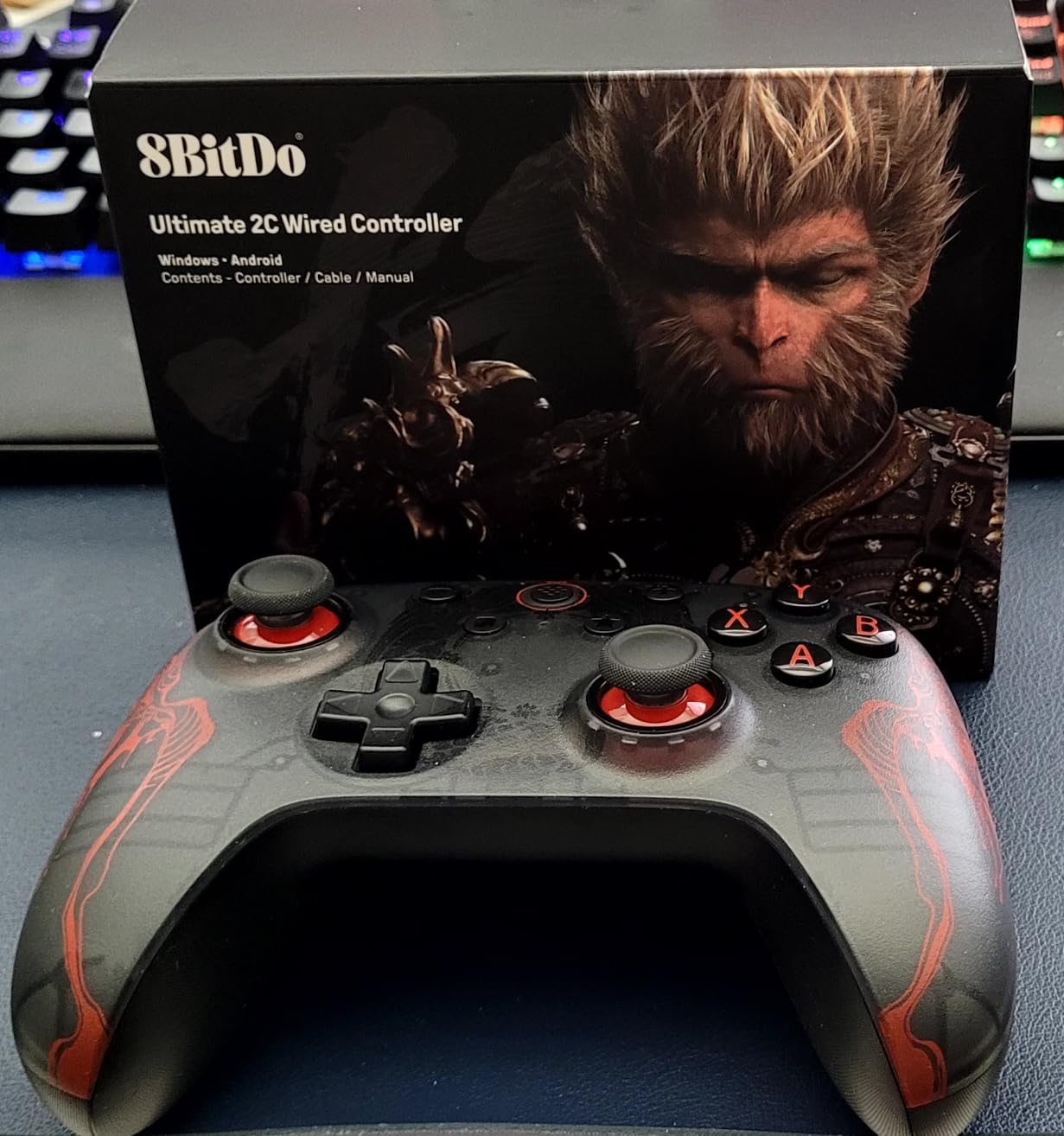 8BitDo Ultimate 2C Wired Controller for Windows PC and Android, with 1000Hz Polling Rate, Hall Effect Joysticks and Hall Triggers, and Remappable L4/R4 Bumpers (Peach) - Customer Photo 1