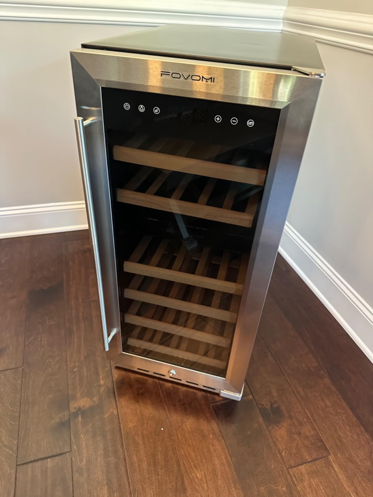 FOVOMI Wine Fridge,52-bottle Wine Cooler Refrigerators Freestanding Wine Refrigerator,(Bordeaux 750ml) Dual Zone Compressor Wine Chiller - Customer Photo 1