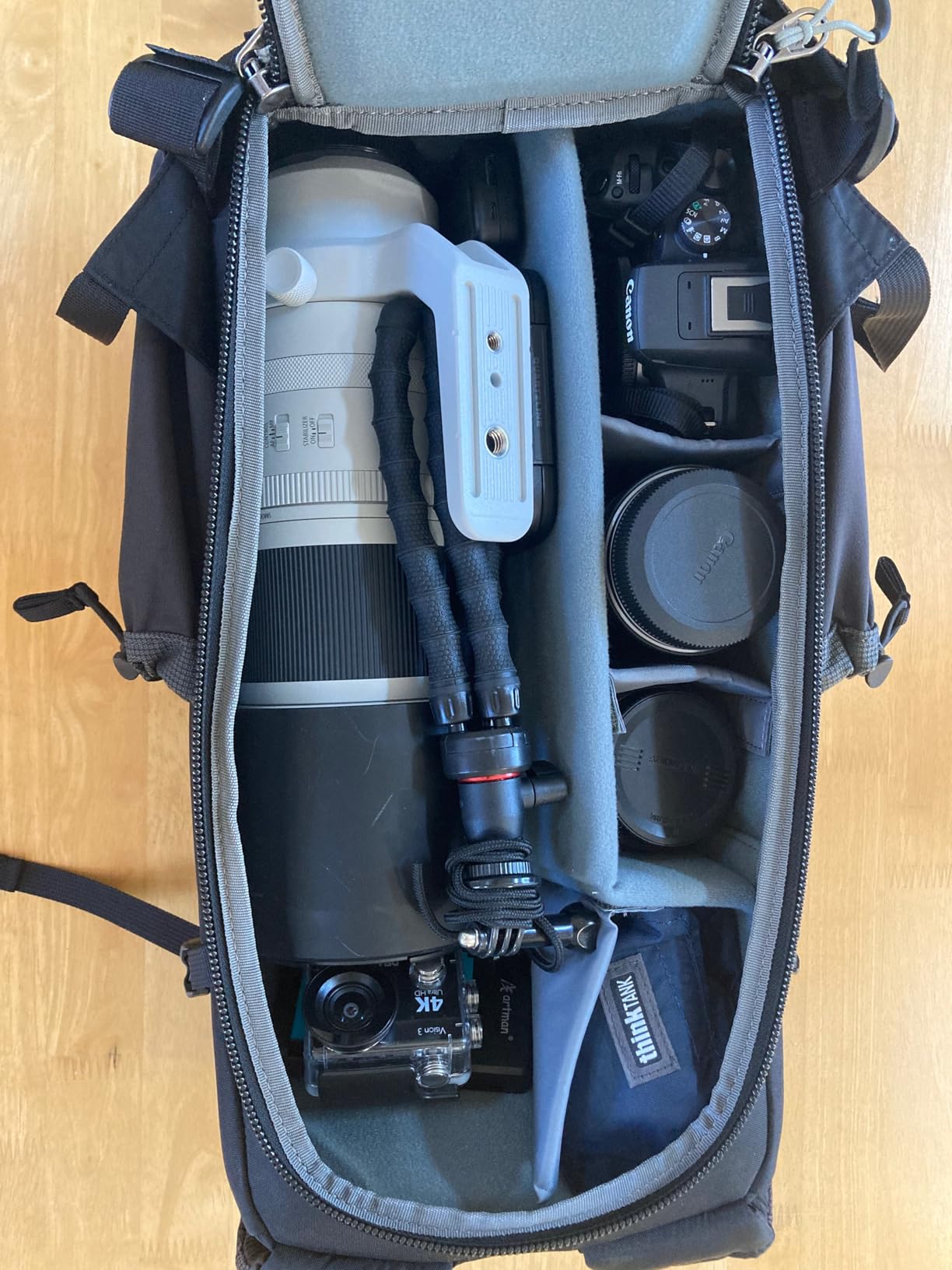 Think Tank Backlight Sprint Lightweight Slim Camera Daypack Backpack for DSLR, Mirrorless, Photography and Video - Slate Black - Customer Photo 1