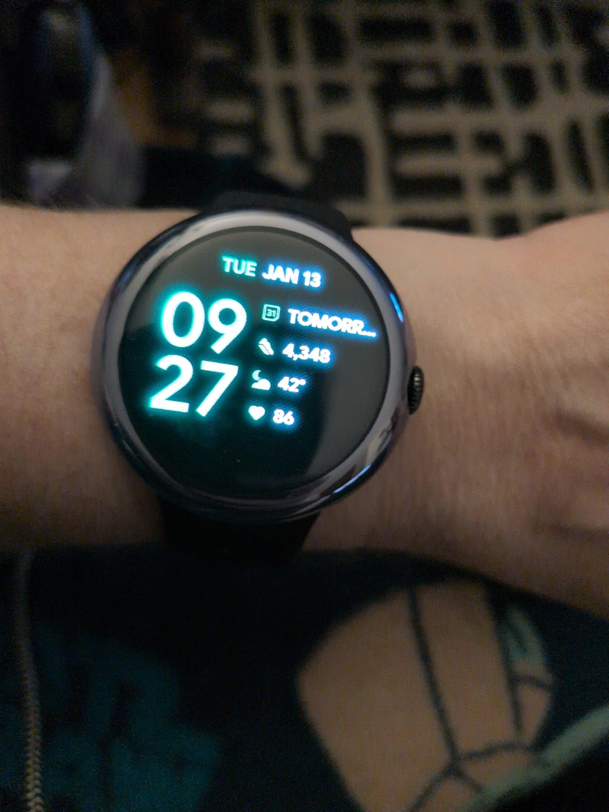 Google Pixel Watch 3 (45mm) 2024 Model - Android Smartwatch, Heart Rate Tracking, Fitbit Advanced Running, Fitness Insights, 24-Hour Battery - Matte Black Aluminum Case - Obsidian Band - Wi-Fi - Customer Photo 2