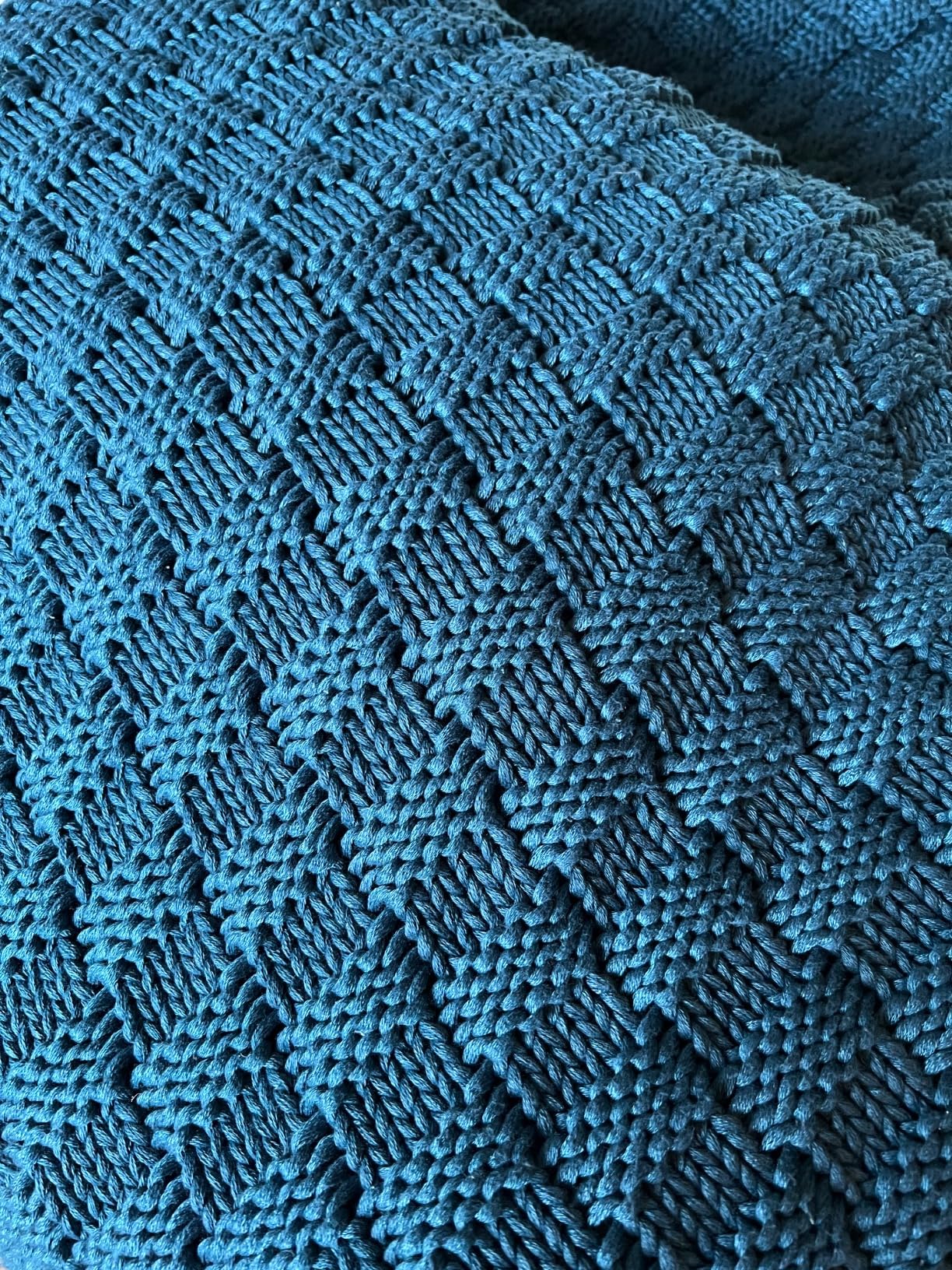 Wellfeel Knitted Weighted Blanket for Adult, No Beads Heavy Blanket 48