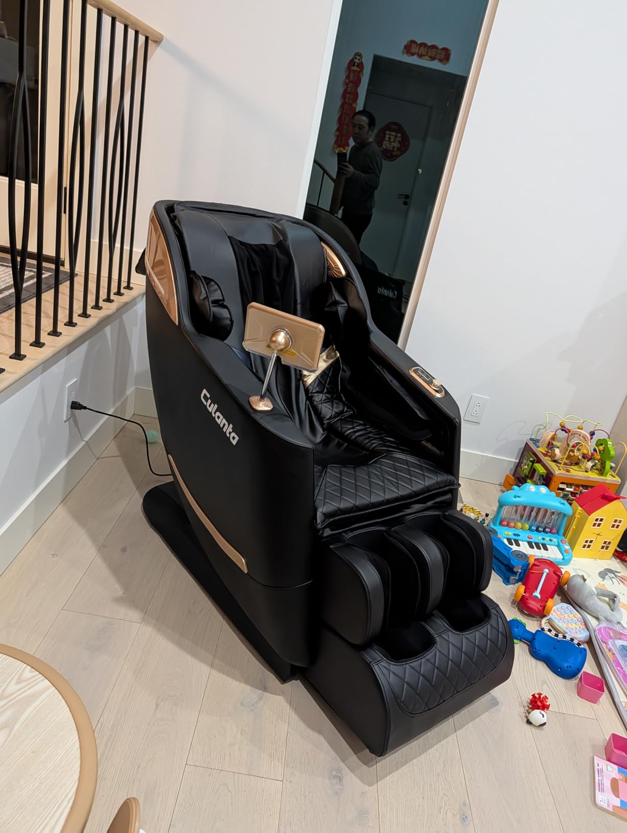 Culanta Massage Chair Full Body, Zero Gravity SL-Track Shiatsu Massage Recliner Chair with Body Scan, Airbags, Foot Rollers, Deep Yoga Stretch, Heating (U1-Black) - Customer Photo 1