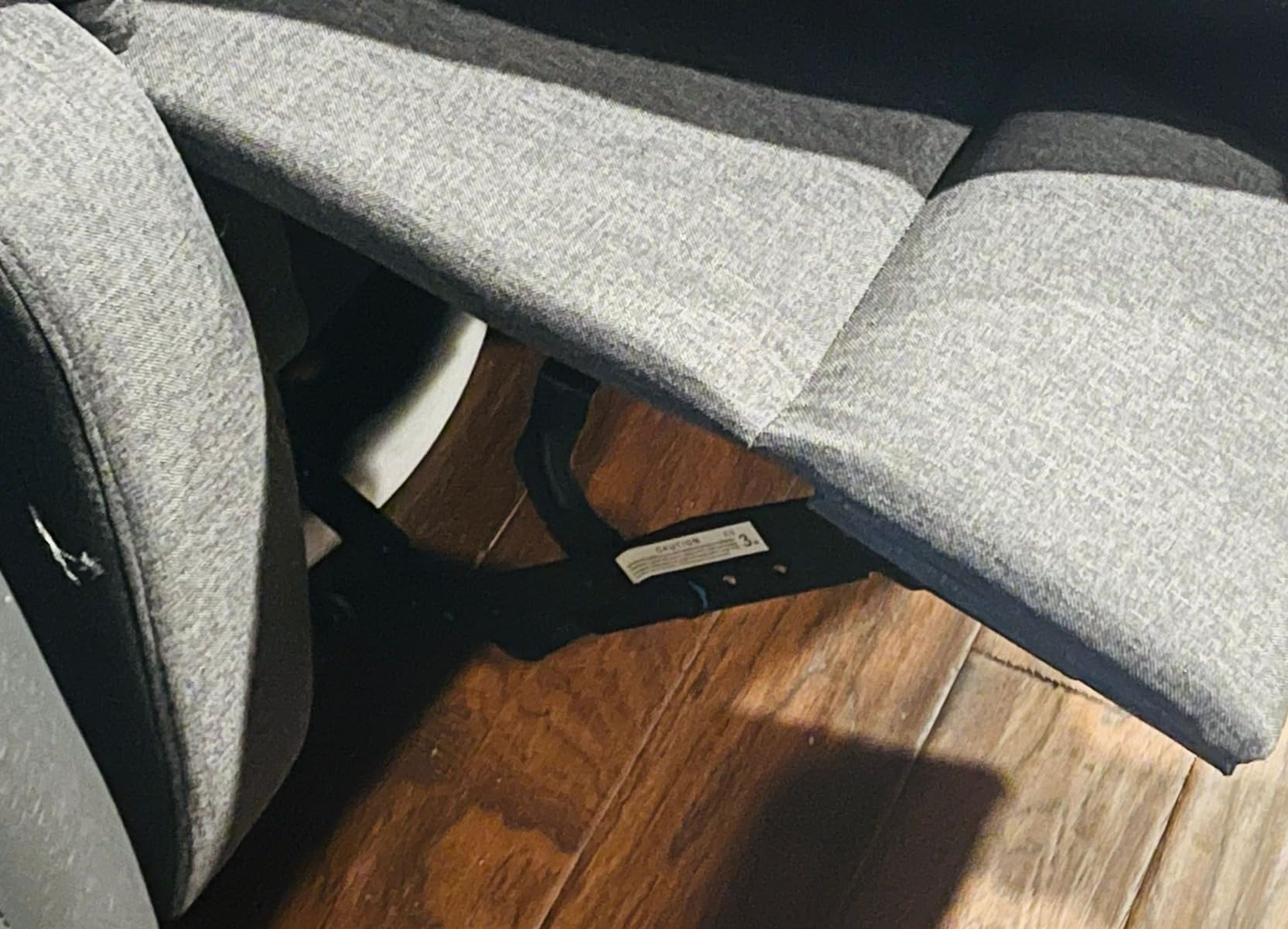 Korser Recliner Chair, 360 Swivel Rocker Chair for Adults, Small Rocking Recliner for Small Spaces, Upholstered Fabric Glider Recliner Nursery (Swivel Rocker Recliner, Grey) - Customer Photo 1