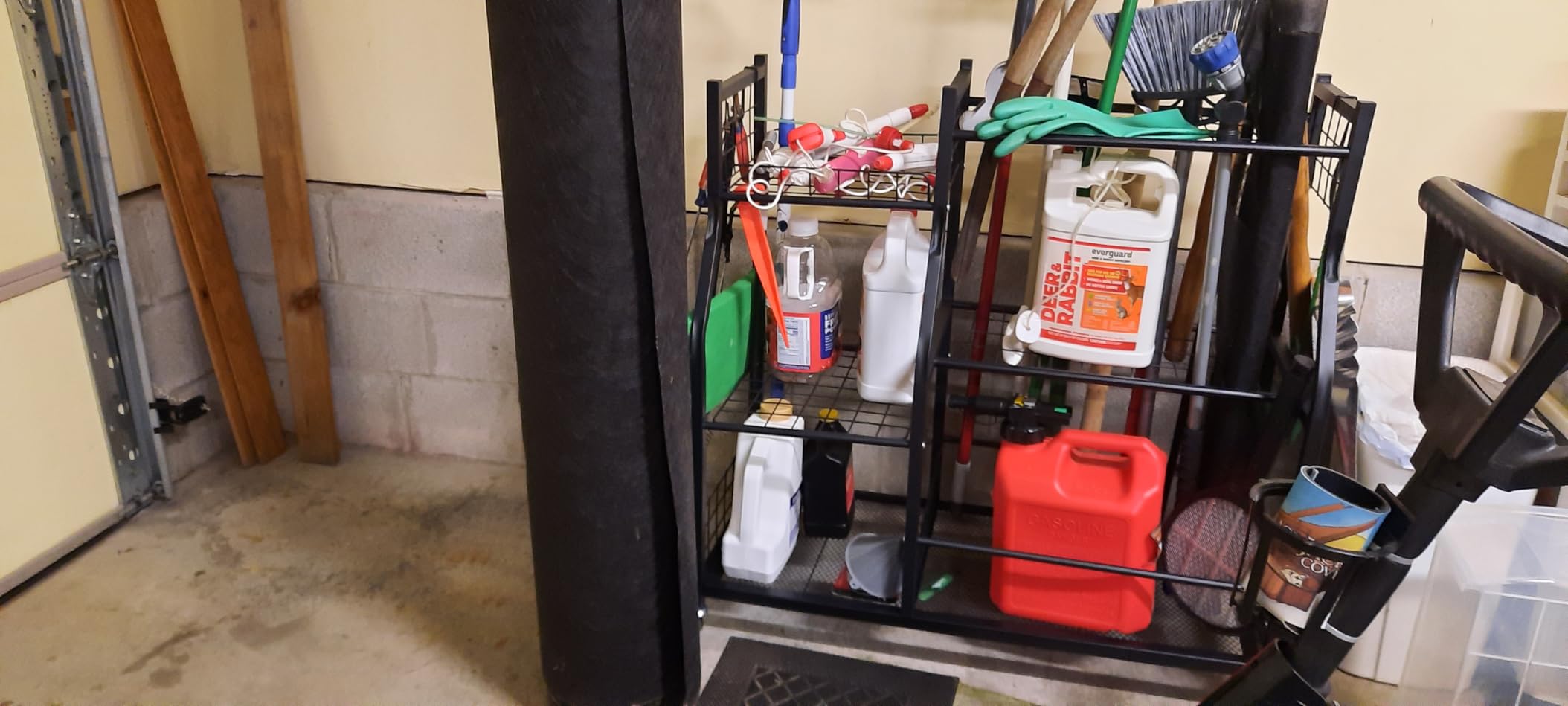 WALMANN Garden Tool Organizer with Wheels for Garage, Large Storage Capacity, Rakes/Shovels/Yard Tools Storage Stand for Shed, Garden, Indoor/Outdoor Long-Handled Tools Rolling Cart - Customer Photo 1