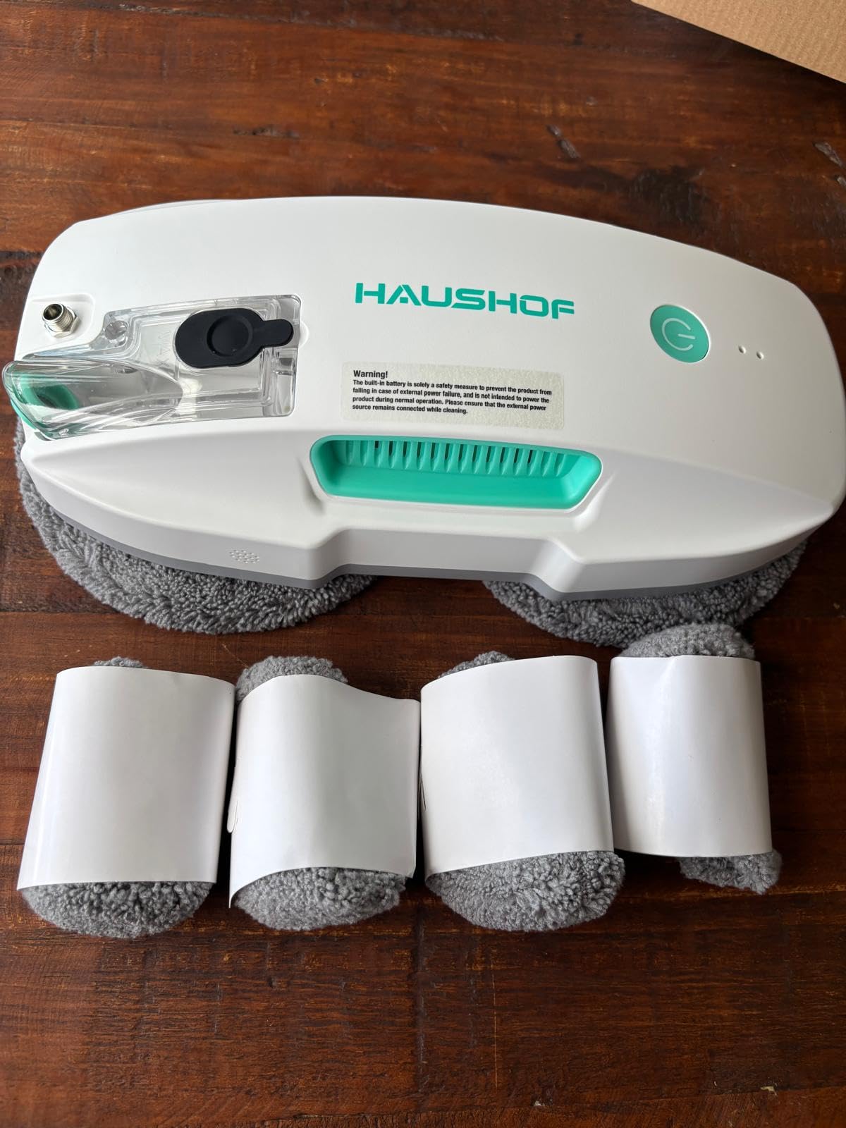 HAUSHOF Robot Window Cleaner with 3800Pa Suction, Auto Water Spray, AI Path Planning & Edge Detection, Remote Control for High-Rise Window, Glass Door - Customer Photo 2