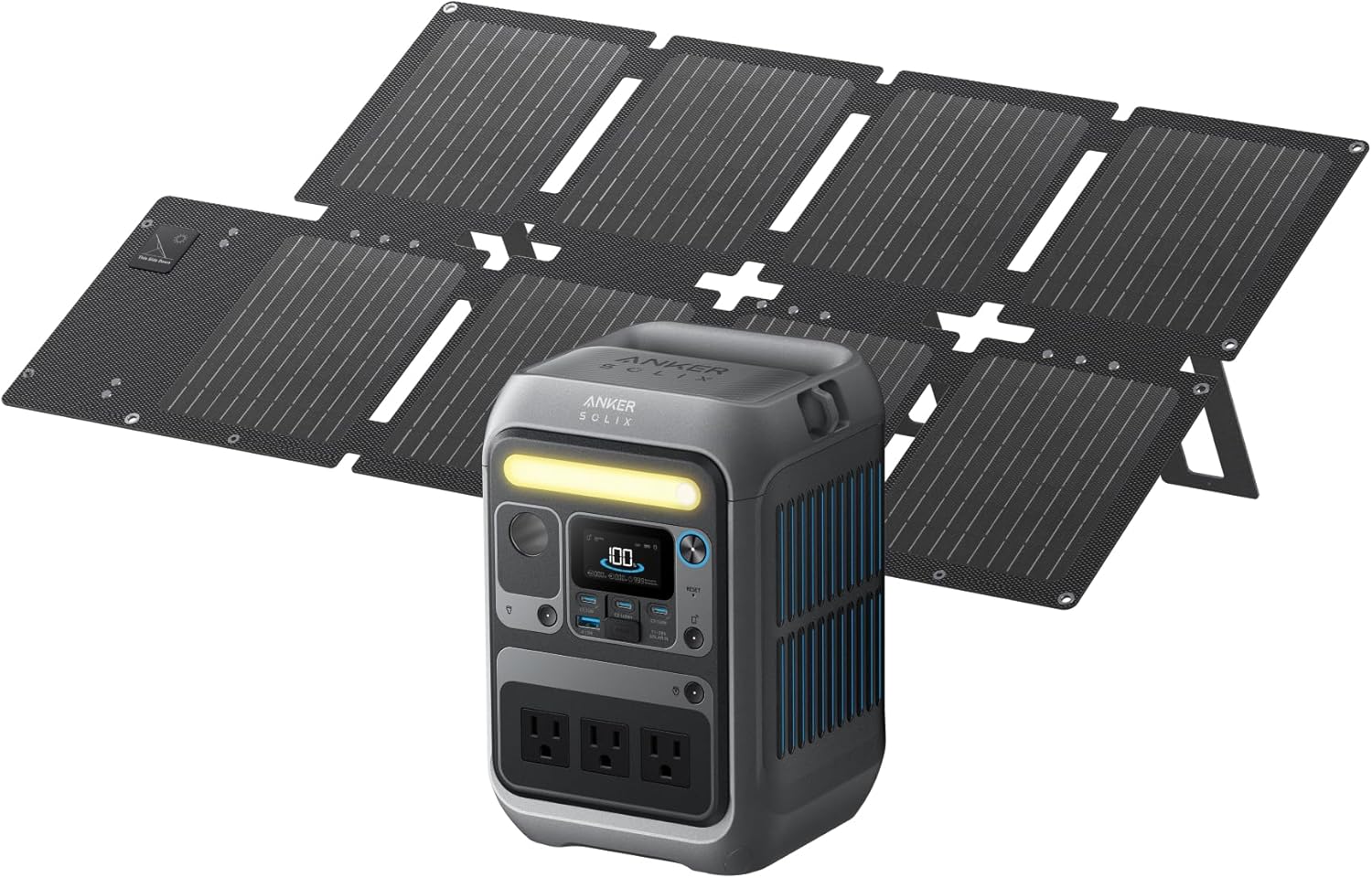Anker Solar Generator SOLIX C300 with 60W Solar Panel, 288Wh Portable Power Station, 300W (600W Surge), LiFePO4 Battery, 140W Two-Way Fast Charging - Customer Photo 1