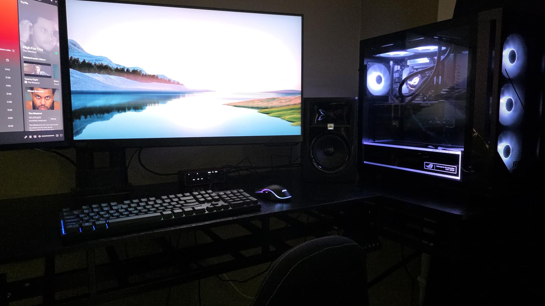 OffiGo 63 Inch L Shaped Electric Standing Desk with Drawers, Height Adjustable Large Desk with Power Outlets, Sit Stand Table, Writing Computer Desk for Home, Office, Workstation, Rustic Brown - Customer Photo 2