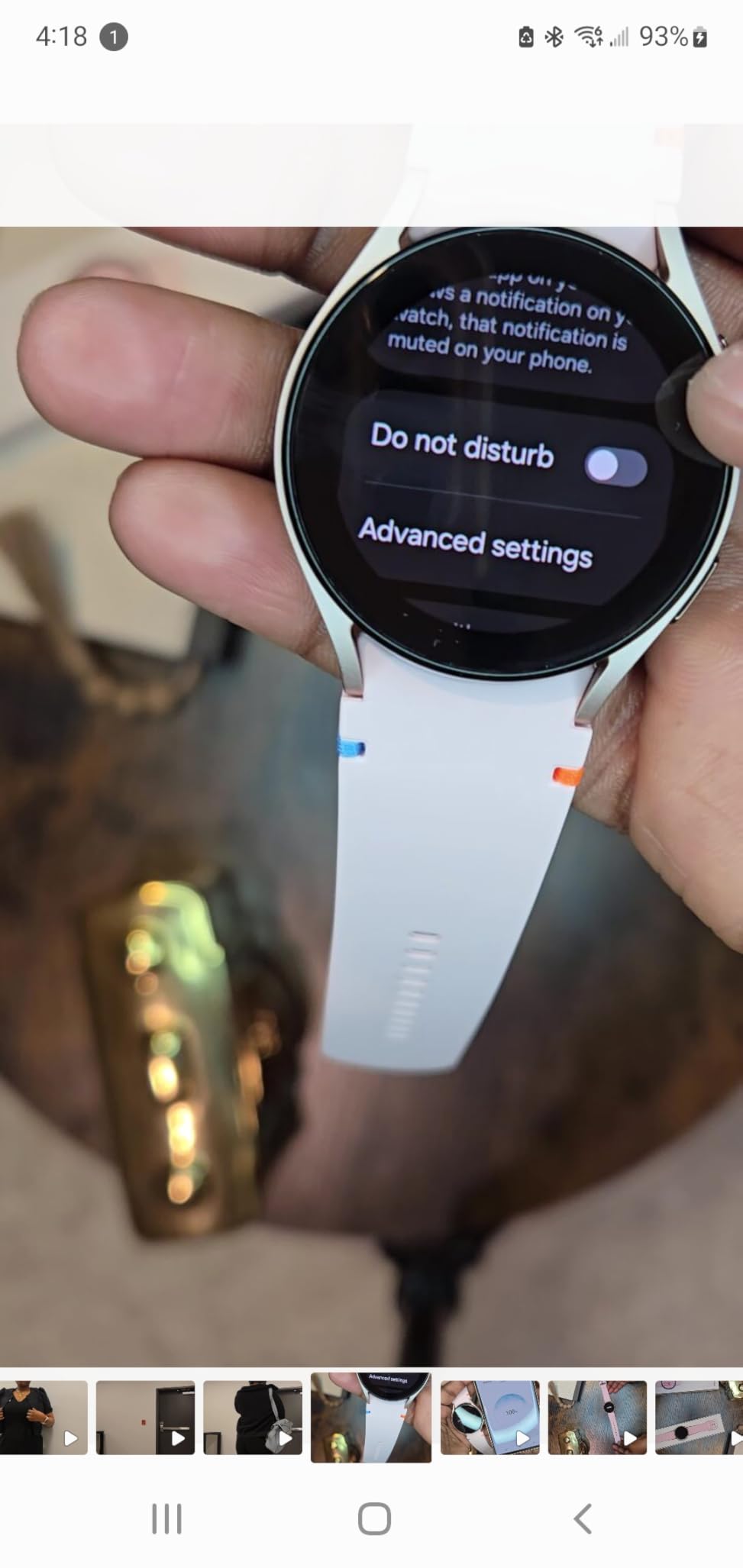 Samsung Galaxy Watch FE 40mm LTE AI Smartwatch w/Fitness Tracking, BIA Sensor, Personalized HR Zones, Heart Rate Tracker, Sleep Monitor, 2024, Silver [US Version, 1Yr Manufacturer Warranty] - Customer Photo 2