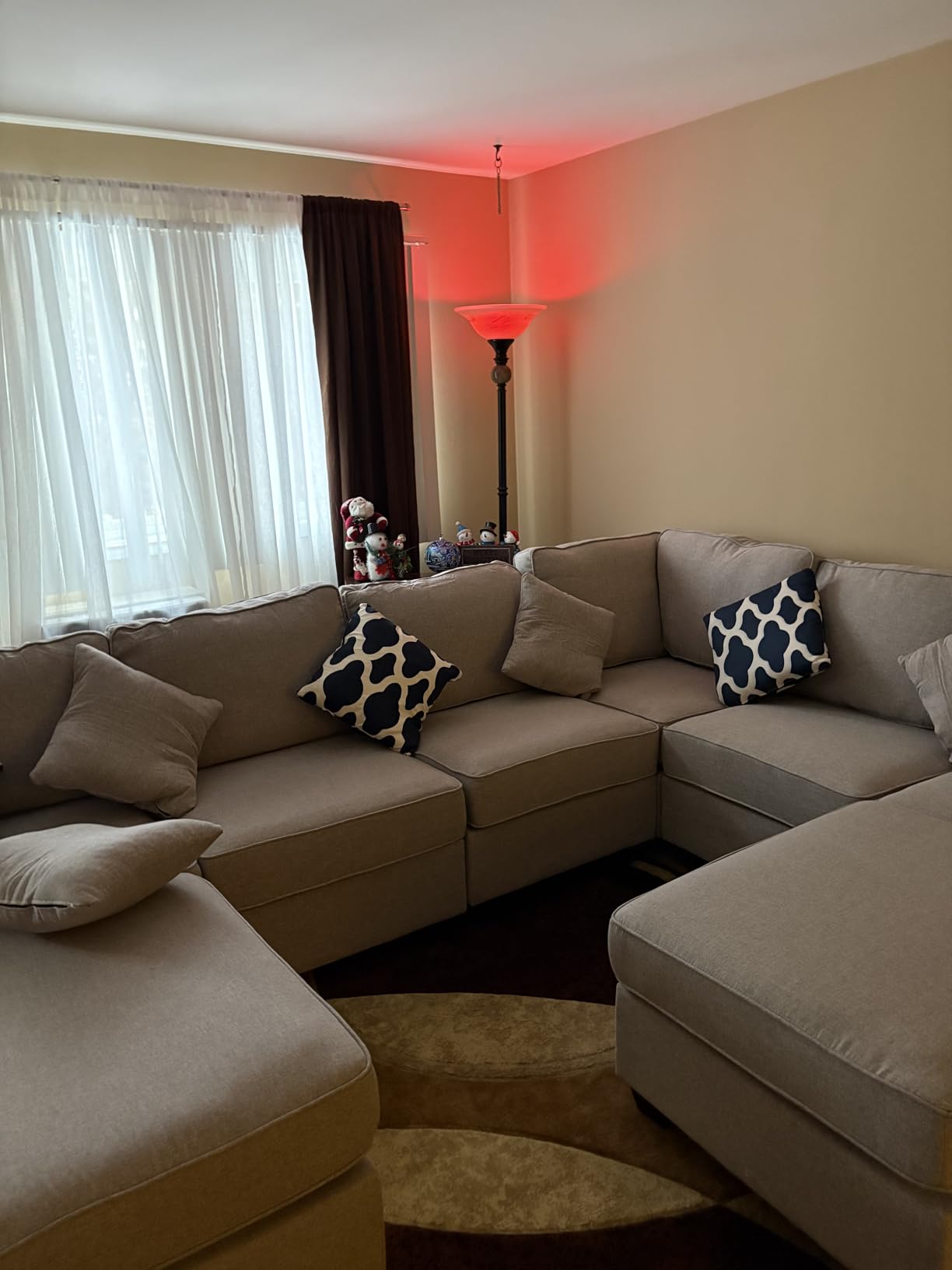 Legend Vansen Modular Sectional Sofa U Shaped Couch with Ottoman Modern Reversible Corner Sectional Couch for Living Room (Cream, U Shaped Sofa-1) - Customer Photo 2