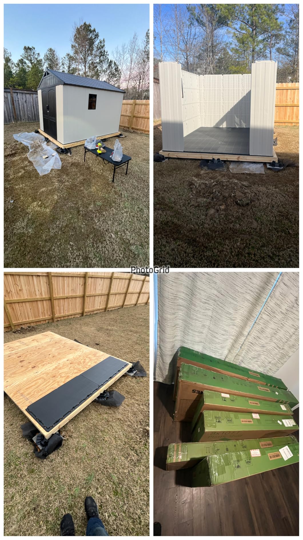 Patiowell 8 x 10 FT Resin Outdoor Storage Shed with Floor, Plastic Shed with Window and Lockable Door for Garden, Backyard, Tool Storage Use, Easy to Install in Beige (Kick-it Shed) - Customer Photo 1