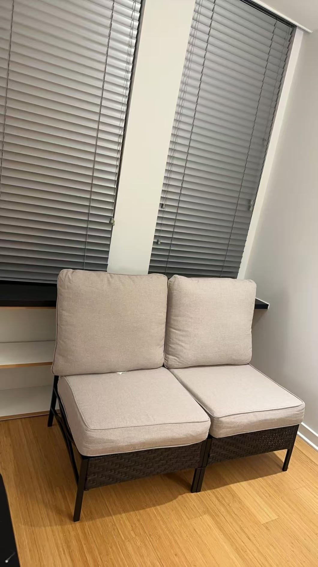 Sophia & William Half-Moon Patio Furniture Set for 10, Curved Outdoor Sofa Conversation Set with Coffee Table, Wicker Patio Sectional for Backyard, Beige - Customer Photo 2