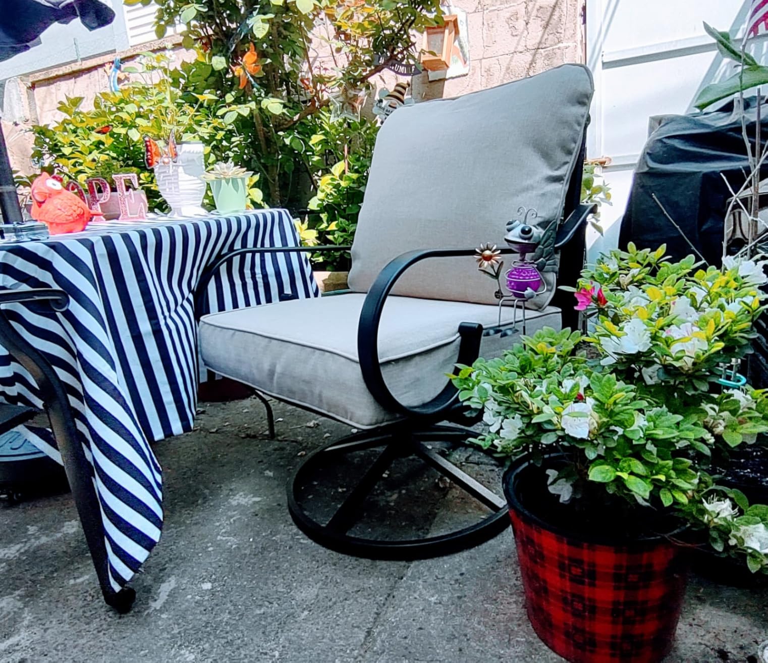 Sophia & William Half-Moon Patio Furniture Set for 10, Curved Outdoor Sofa Conversation Set with Coffee Table, Wicker Patio Sectional for Backyard, Beige - Customer Photo 5