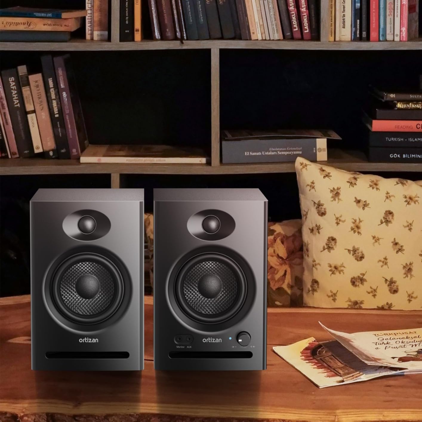 Ortizan C7 Dual-Mode 2.0 Studio Monitors, Active Monitor Speakers for Near Field Music Production - Customer Photo 1