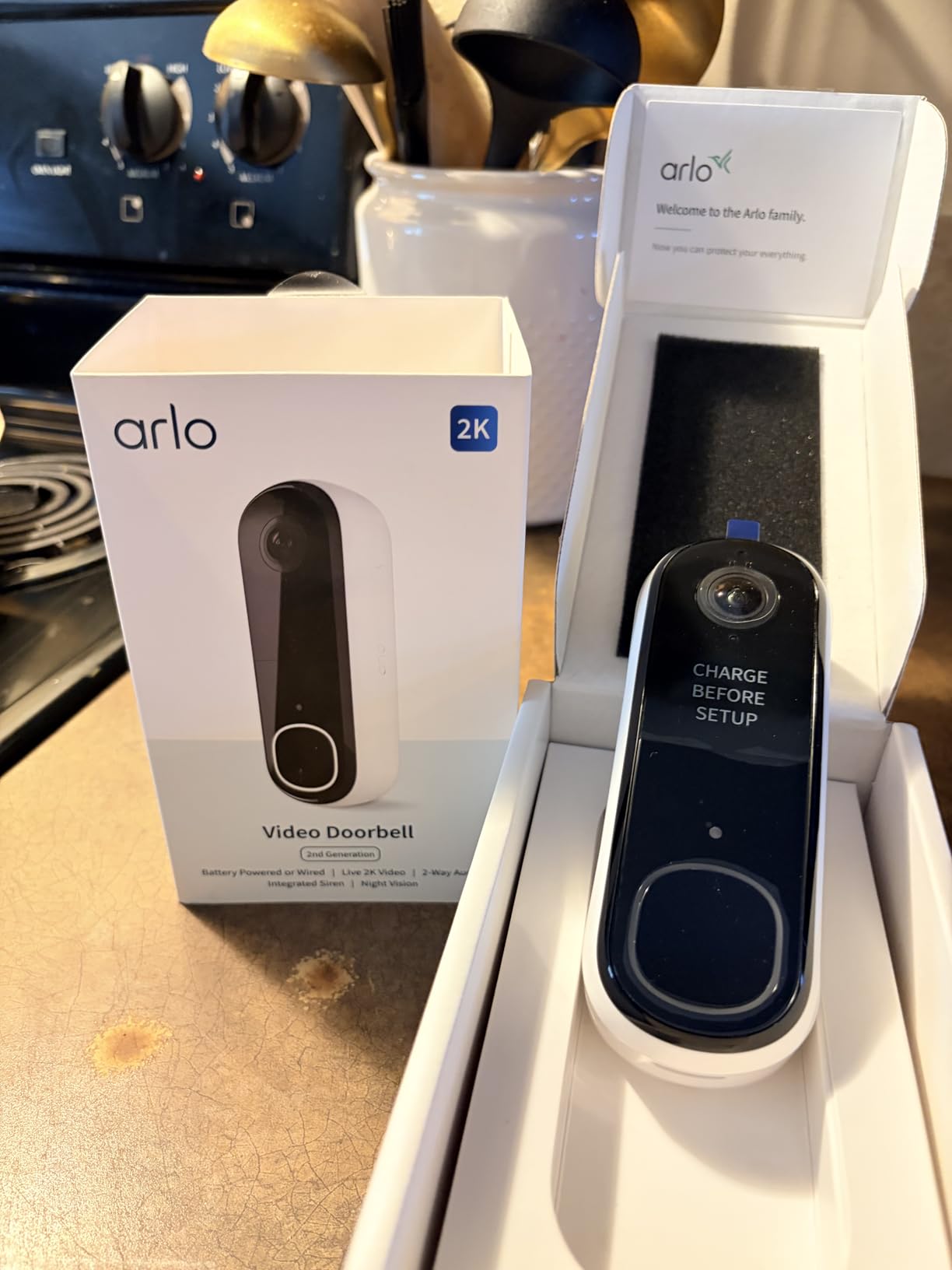 Arlo Video Doorbell 2K + Chime 2 (2nd Gen, Latest Release), Wireless or Wired Option, 2-Way Audio, Night Vision, Head to Toe View, Package Detection, Person & Vehicle Recognition, 1-Month Secure Plan - Customer Photo 2