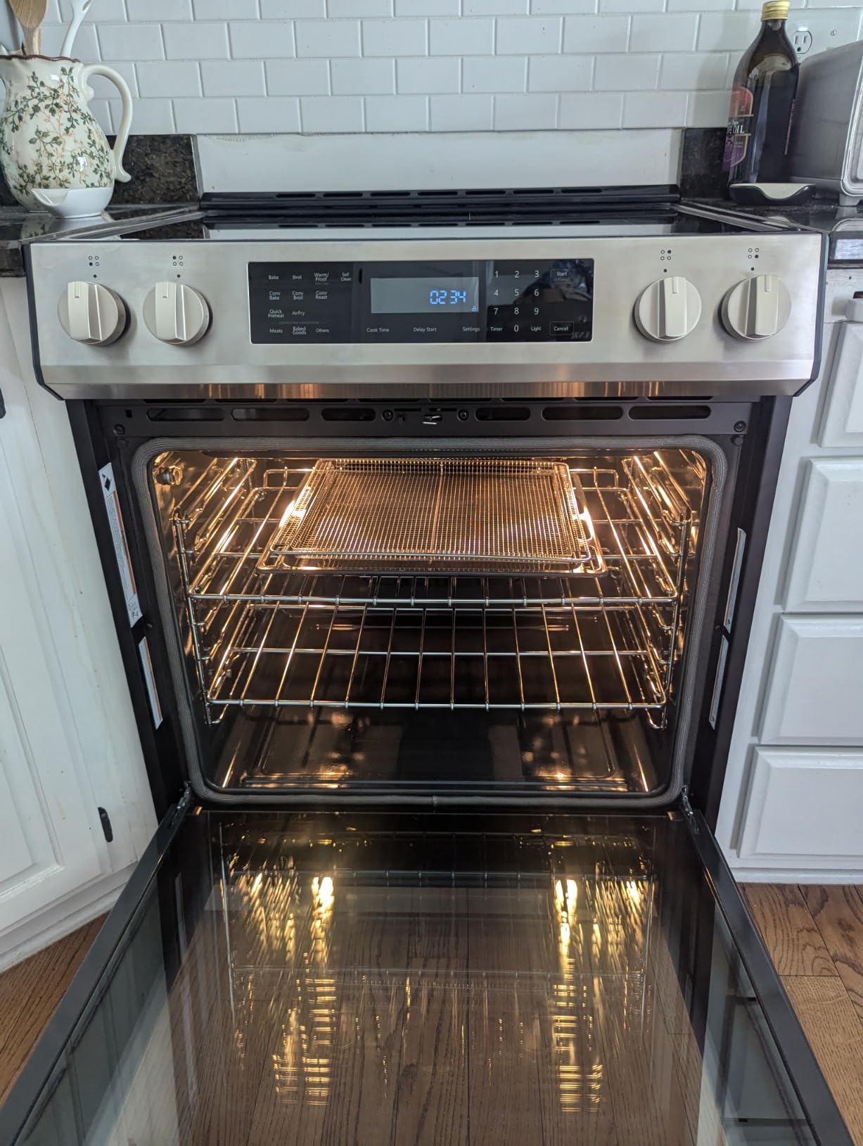 Kenmore 2296853 5.6 cu. ft. Front Control Electric Induction Range Oven - 4 Dual Ring Elements, True Convection, Air Fry, Self Clean, Turbo Boil, Chrome Racks, Storage Drawer - Stainless Steel - Customer Photo 2