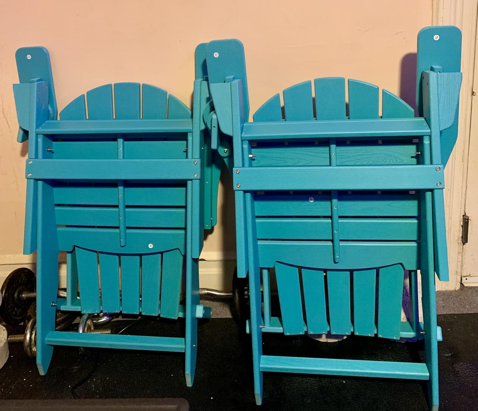 nevilywood Folding Adirondack Chair, Ergonomic Extended Backrest, HDPE All-Weather, 380lbs Capacity, Maintenance-Free, Cup Holder, (Black) Outdoor Patio & Firepit Chair - Customer Photo 2