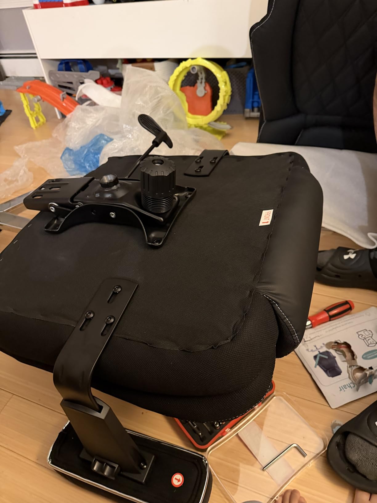 Big and Tall Office Chair 650lbs,Heavy Duty Office Chairs with Dual Rubber Wheels,Extra Wide Desk Chair,Adjustable Ergonomic Lumbar Support,High Back Rocking Computer Chair for Heavy People - Customer Photo 1