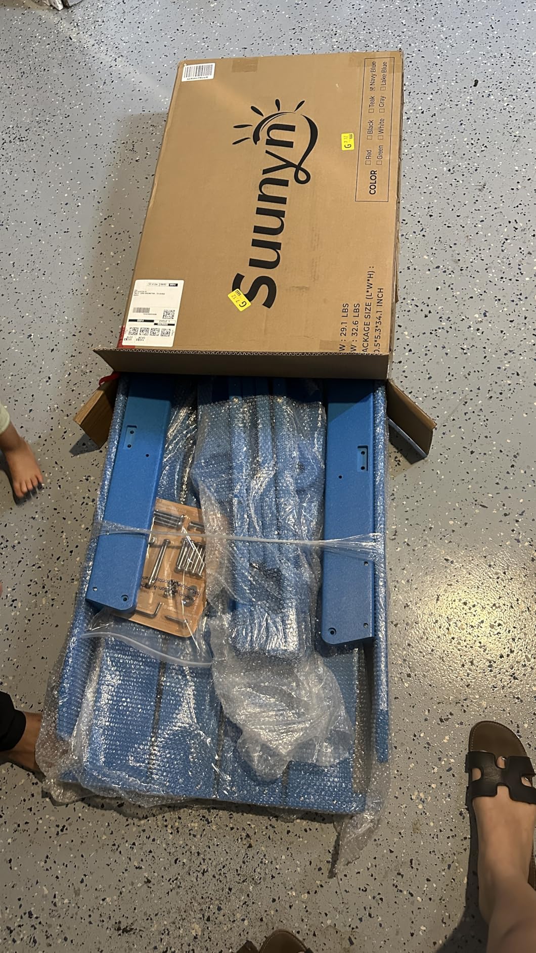 Folding Adirondack Chair, HDPE All-Weather Fire Pit Chairs, Plastic Adirondack Chairs with 2 Cup Holder, Outdoor Lawn Chair for Patio Garden (Black) - Customer Photo 1