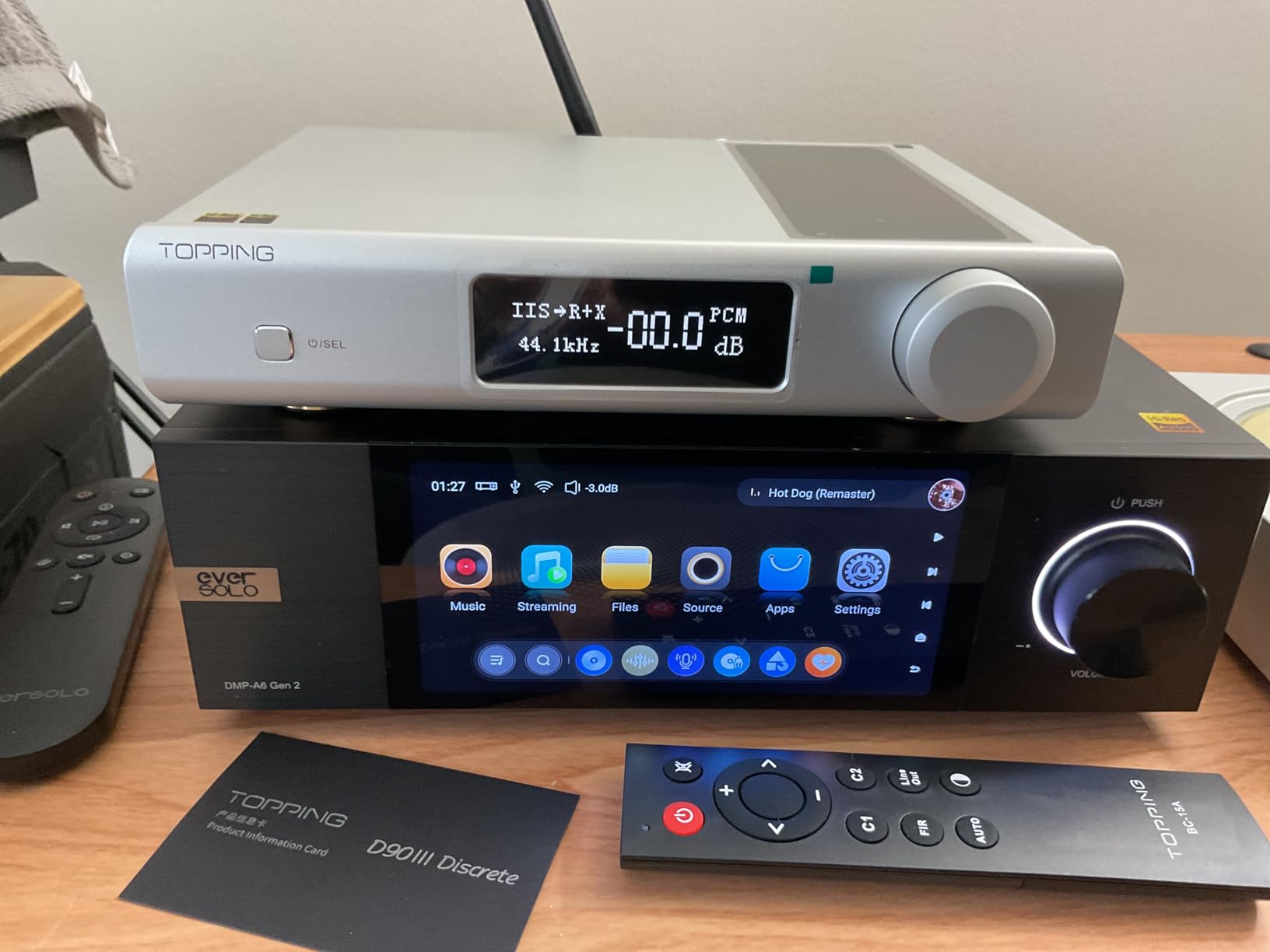 TOPPING D90 III Discrete Full Balance HiFi DAC with New PSRM Module, Bluetooth 5.1, PCM768kHz/32bit, DSD512, Ultra Low Jitter, 12V Trigger, USB/Coax/Opt/AES/IIS, Audio Preamp Decoder (Black) - Customer Photo 1