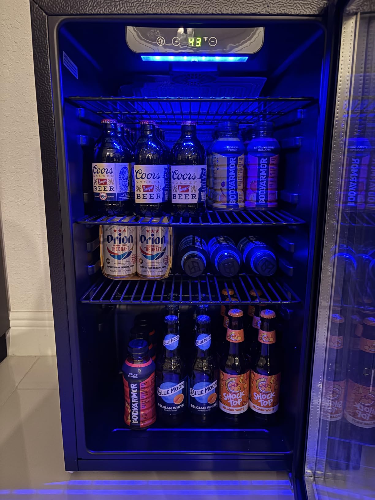 Electactic Wine Cooler 37 Bottle Freestanding Fridge with Stainless Steel Reversible Glass Door, 145 Can Beverage Refrigerator Quiet Compressor for Home Kitchen Bar, 4.5 Cu.ft Silver - Customer Photo 2