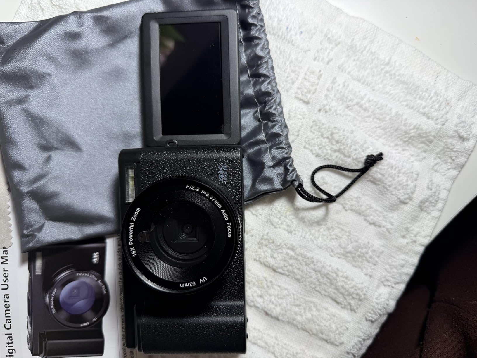 4K Digital Camera for Photography Autofocus, 2026 Latest 48MP Vlogging Camera for YouTube with SD Card, 2 Batteries, 3