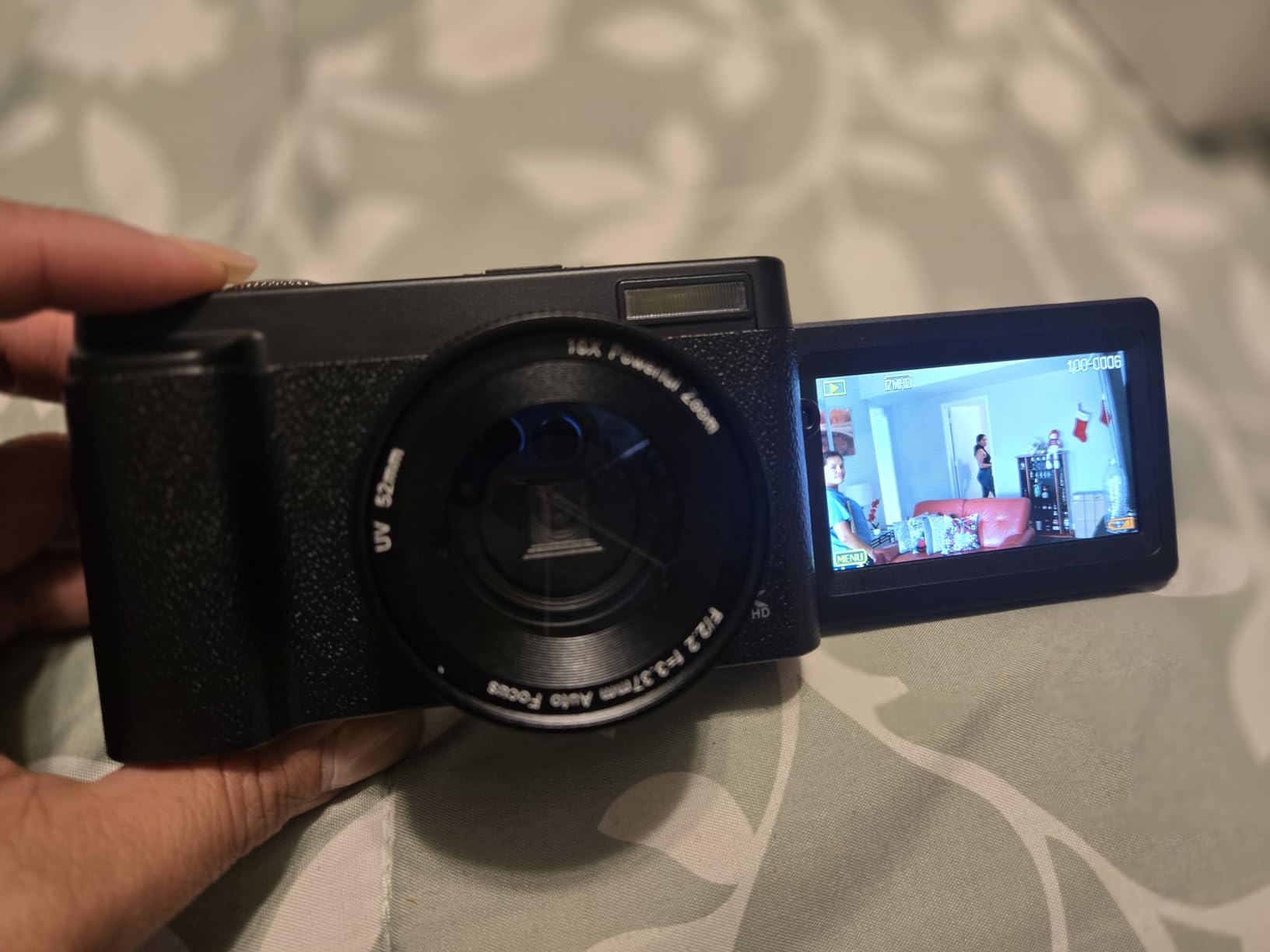 4K Digital Camera for Photography Autofocus, 2026 Latest 48MP Vlogging Camera for YouTube with SD Card, 2 Batteries, 3 inch 180 degree Flip Screen Compact Travel Camera for Teens with 16X Zoom, Anti-Shake, Black Customer Review 4K Digital Camera for Photography Autofocus, 2026 Latest 48MP Vlogging Camera for YouTube with SD Card, 2 Batteries, 3 inch 180 degree Flip Screen Compact Travel Camera for Teens with 16X Zoom, Anti-Shake, Black - Customer Photo 3