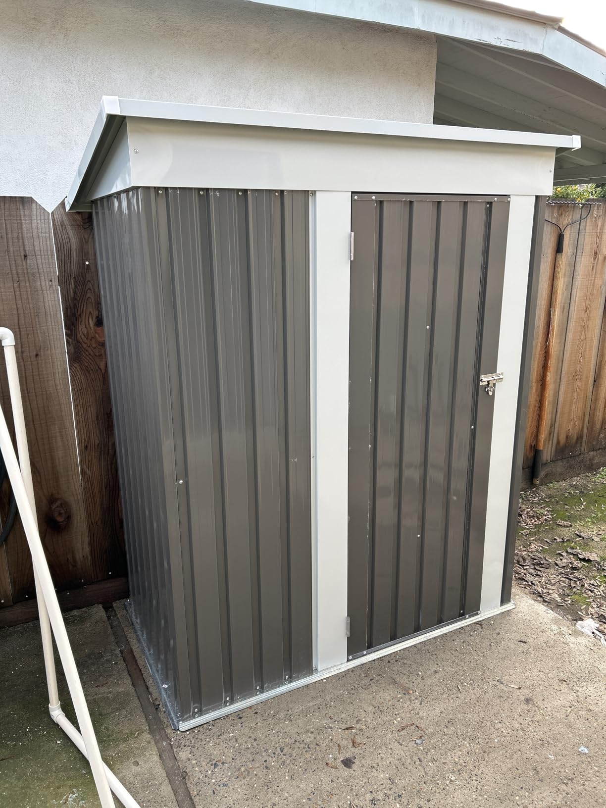Patiowell 10 x 12 FT Metal Storage Shed for Outdoor, Steel Yard Shed with Design of Lockable Doors, Utility and Tool Storage for Garden, Backyard, Patio - Customer Photo 1