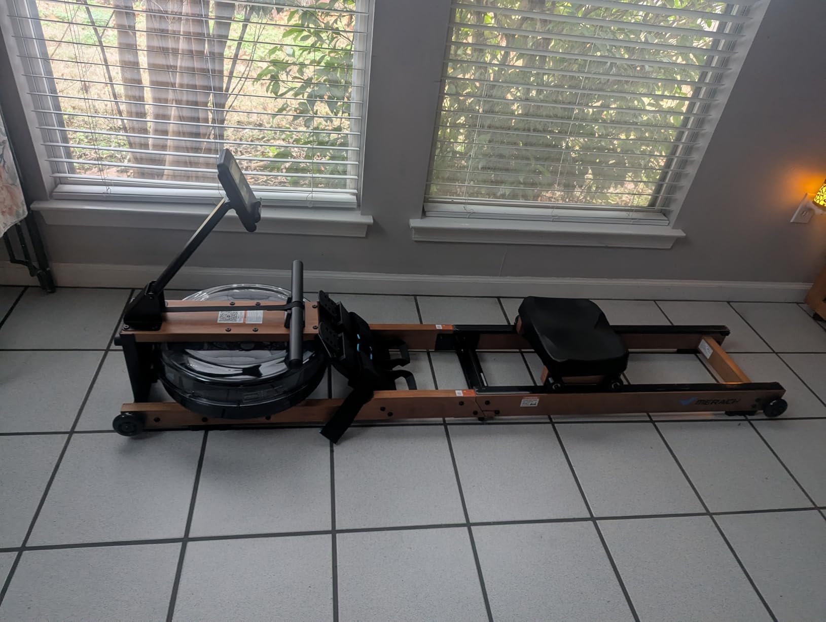 MERACH Water Rowing Machines for Home, Foldable Row Machine with 400LBS Weight Capacity, Dedicated Monitor and Comfortable Seat, Free MERACH App for Immersive Water Rower - Customer Photo 1