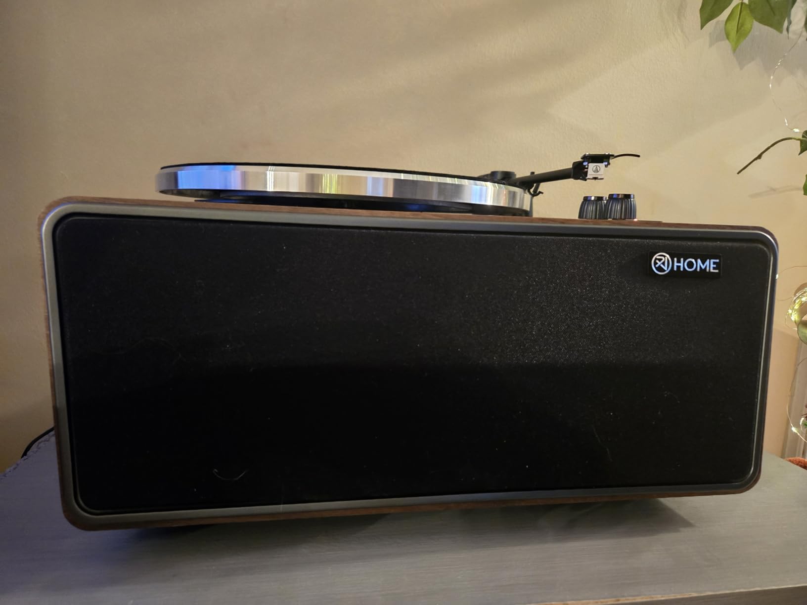 All in One Vinyl Record Player,Bluetooth Turntable Built in 4 Stereo Speakers Phono Preamp,High Fidelity Turntables for Vinyl Records with Magnetic Cartridge AT-3600L,2-Speed,33/45RPM,USB PC Recording - Customer Photo 2