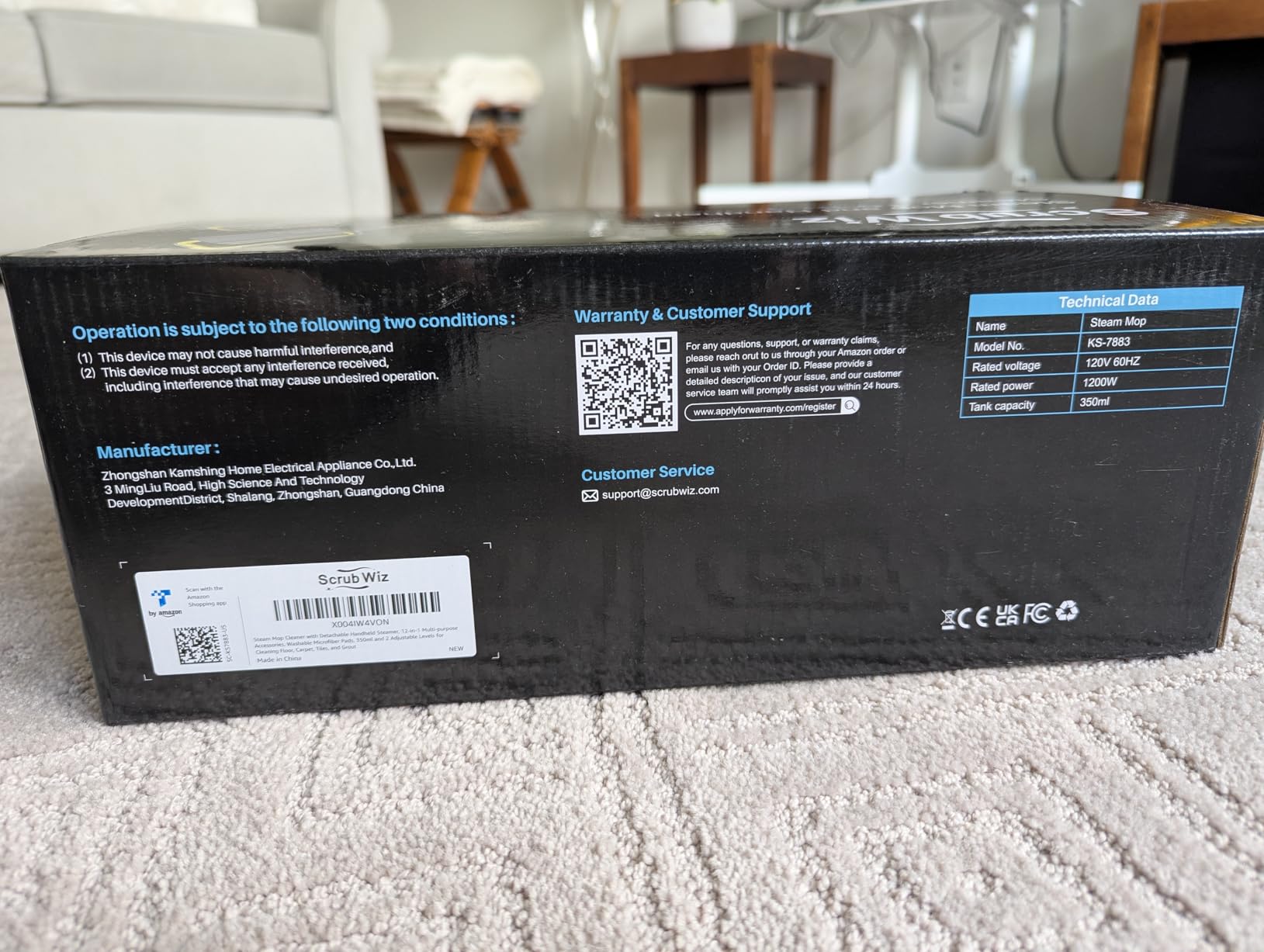 ScrubWiz Steam Mop with Detachable Handheld Steam Cleaner, 10-in-1 Multi Accessories, Quick 10s Heat, 350ml and 2-Level Steamer for Cleaning Floor, Carpet, BBQ Grill, Tile, and Grout, Gray - Customer Photo 2