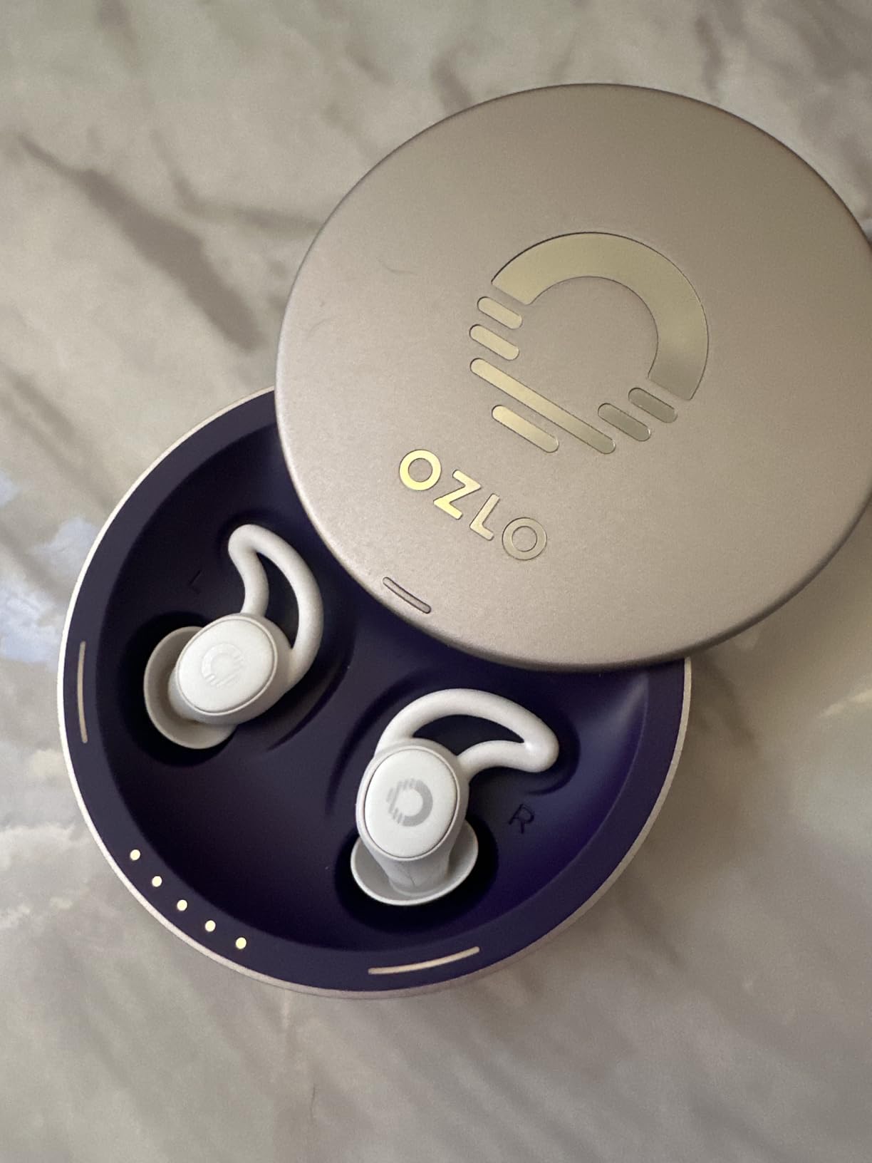 Ozlo Sleepbuds | Comfortable Side Sleeper Headphones | Up to 10 Hours of Bluetooth LE Streaming | Science-Backed Sleep Sounds | Snore Blocking Comfortable Earbuds - Customer Photo 1