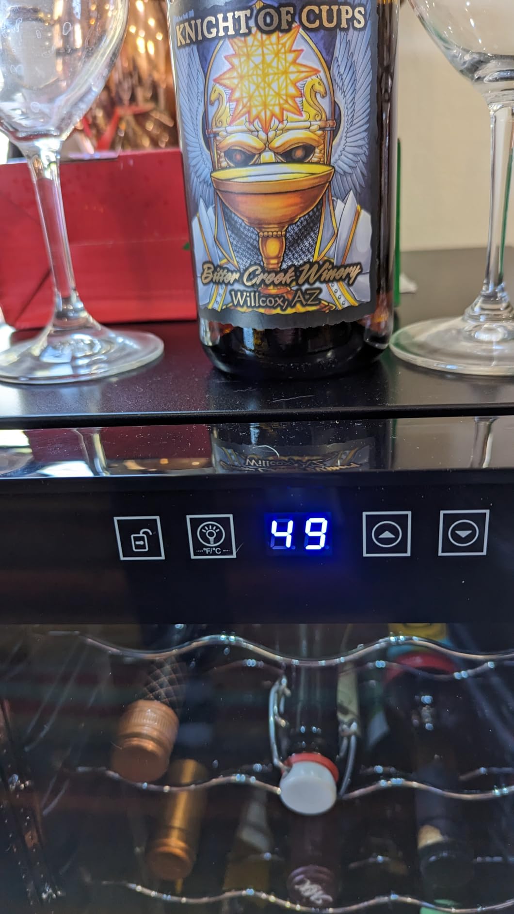 ROVSUN 33 Bottle Wine Fridge, Dual Zone Wine and Beverage Refrigerator with Independent Temp & LED Control Panel, Freestanding Wine Cooler Chiller for Red White Wine, Champagne, Beer - Customer Photo 1