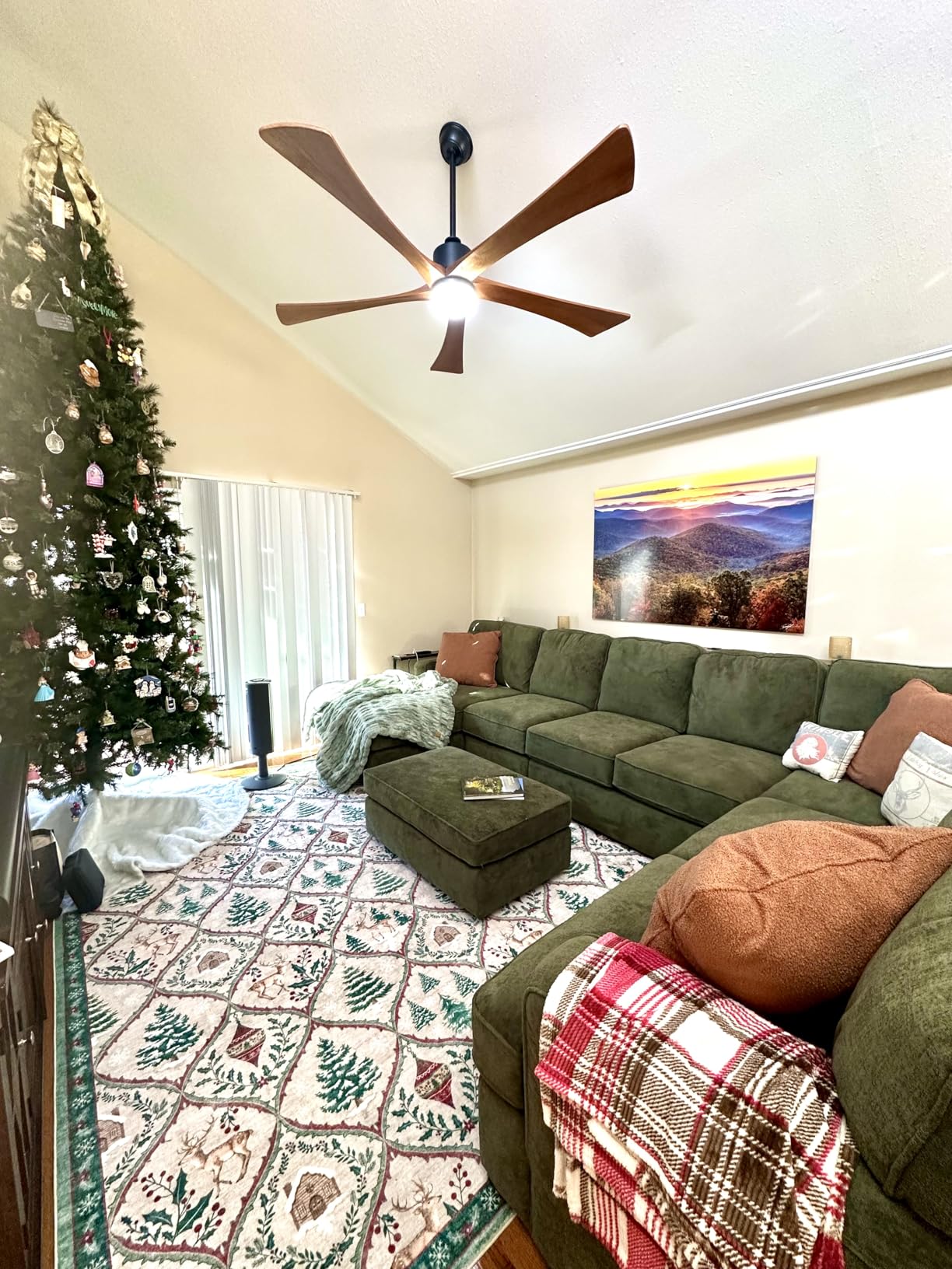 Forrovenco 60 Inch Ceiling Fans with Lights and Remote, USA Original Patent 60