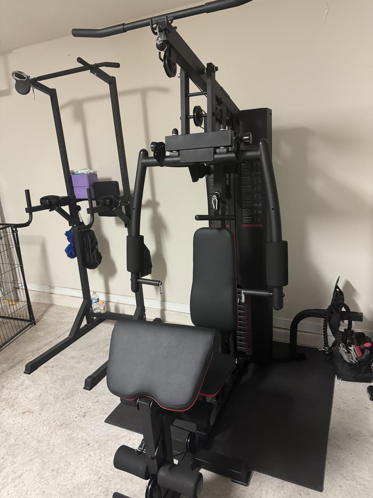 Mikolo Home Gym, Workout Station with 150LBS Weight Stack, Multifunctional Home Gym Equipment, Exercise Equipment for Full Body Strength Training - Customer Photo 1