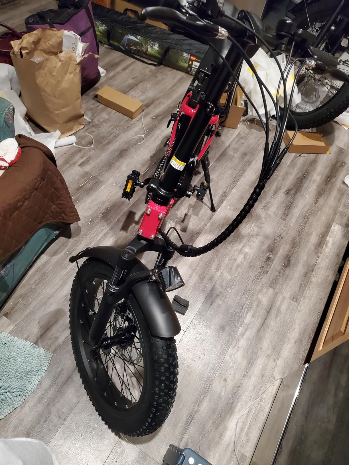 Cybervelo 1000W Folding Electric Bike, 48V 20.8AH Large Removable Battery E-Bike, 30+MPH, 80 Miles Max Range, 20