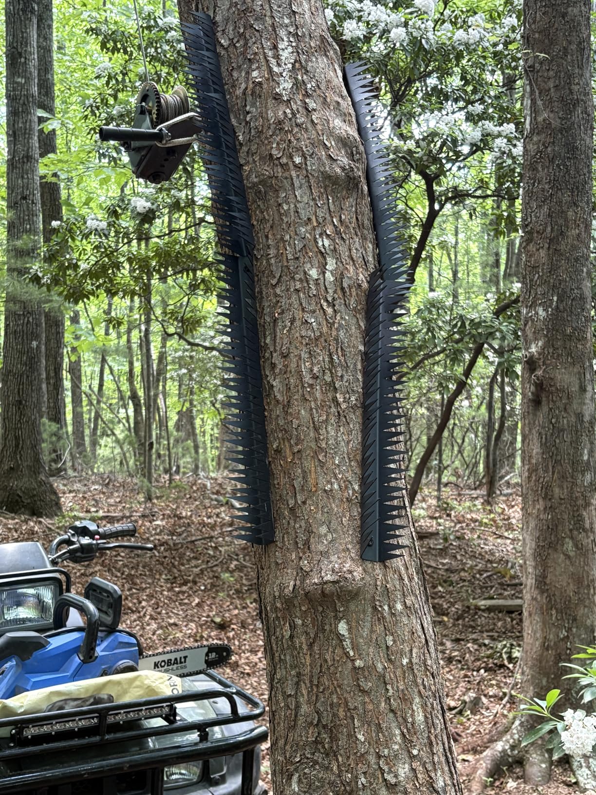 Anti Climb Fence Spikes Metal for Outdoor Walls, Garden Fences,Intruder Deterrent Fence Wall Spikes for Thieves and intruders,Roofs, Durable Home Security 6PCS（94.4 in ） - Customer Photo 1