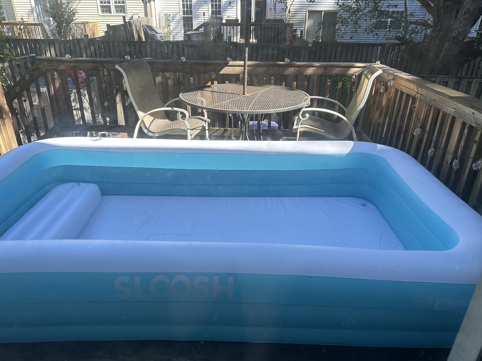 SLOOSH Inflatable Pool for Adults with Seats, 120