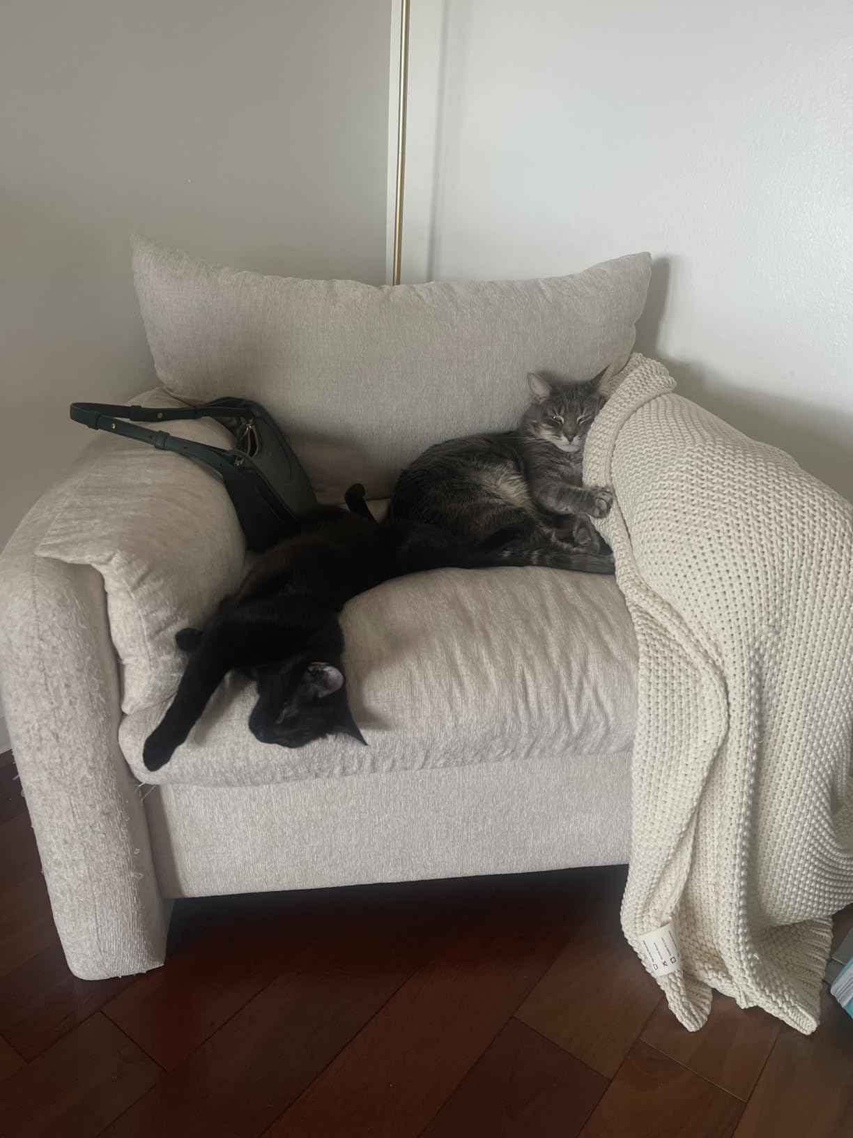 Howjoe Chenille Oversized Armchair, 38.6