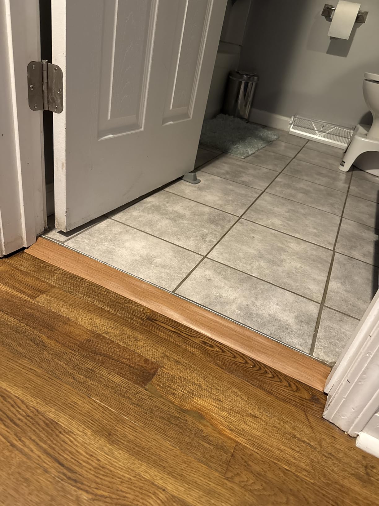 Floor Transition Strip Vinyl Door Threshold Ramp Self Adhesive Carpet Edging Strip Doorway Edge Trim, Overlap Edge Reducer for Laminate Carpet, Floor, Tile (Orange Oak, 3/5