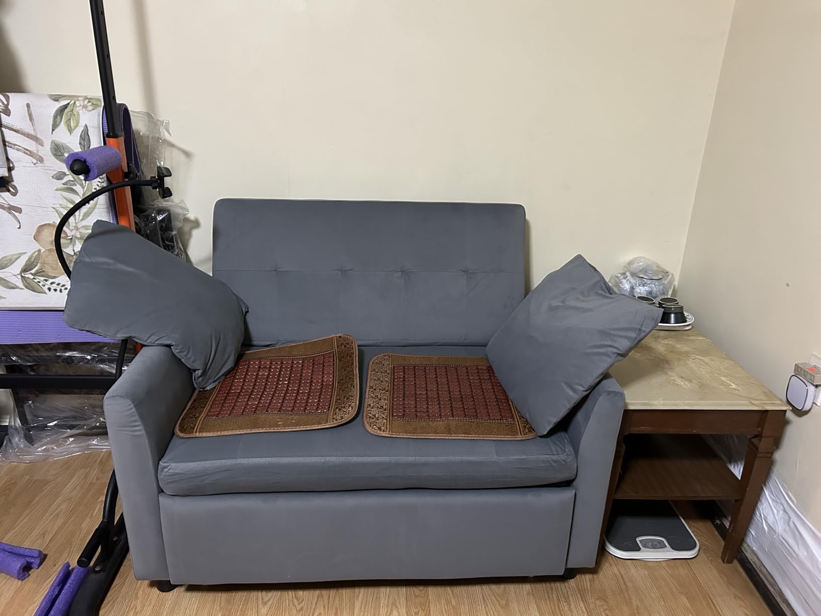 AYEASY Sleeper Sofa Bed, 3 in 1 Convertible Sleeper Couch Bed Pull Out, Small Loveseat Sofa, Futon Sofa Bed, 46