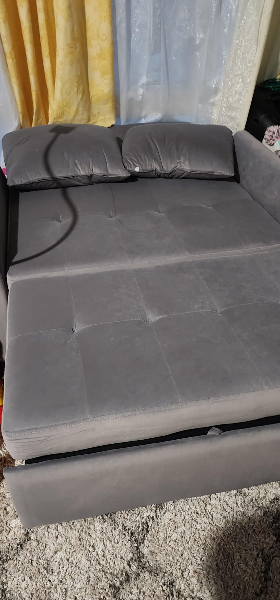 AYEASY Sleeper Sofa Bed, 3 in 1 Convertible Sleeper Couch Bed Pull Out, Small Loveseat Sofa, Futon Sofa Bed, 46