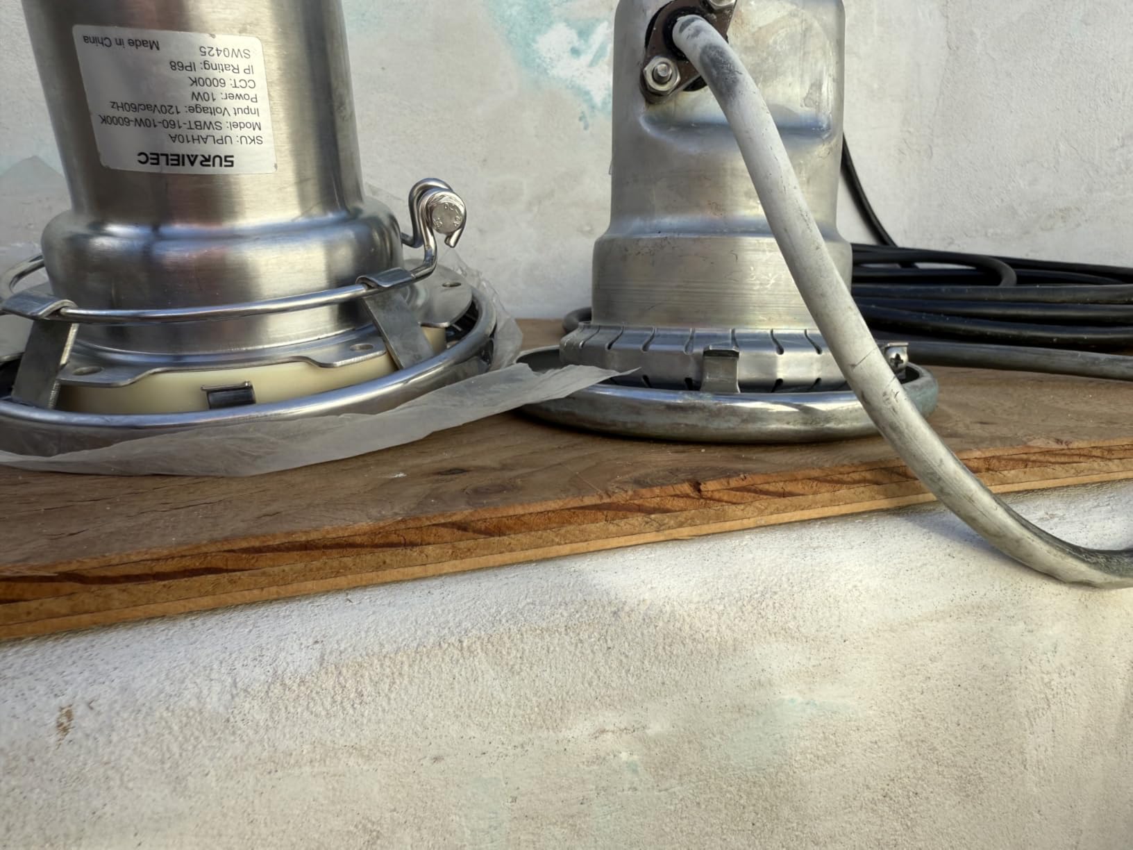 SURAIELEC Pool Lights for Inground Pool, 10 Inch 120V LED Underwater Light, 35W (300W Equivalent), 4000LM, Cool White 6000K, Fits 10