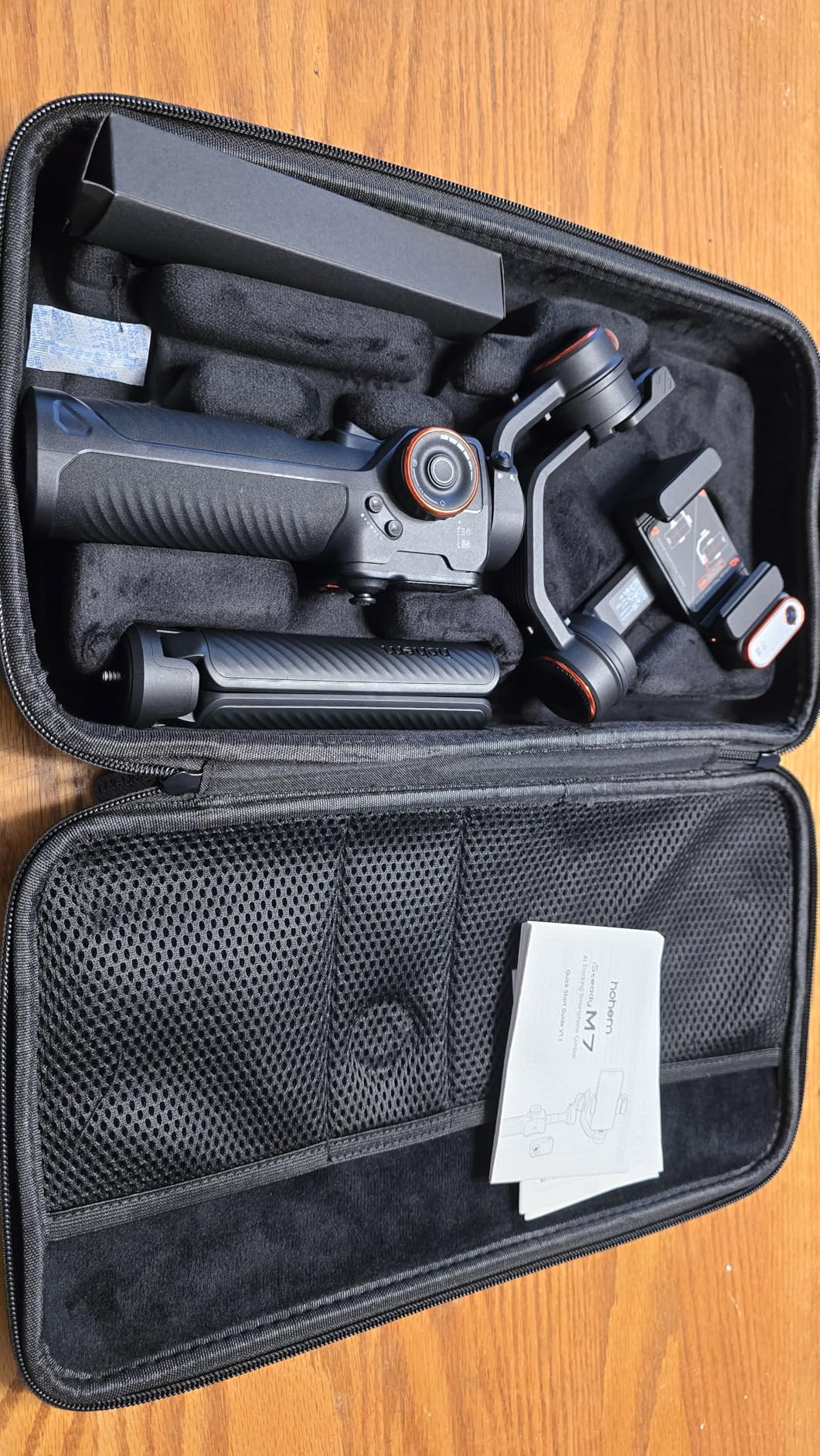 Hohem iSteady M7 Gimbal Stabilizer for Smartphone, Magnetic AI Tracker Fill Light, Detachable Touchscreen Remote Controller, Built-in Extension Rod, 500g Payload Gimbal Stabilizer for iPhone Android - Customer Photo 2