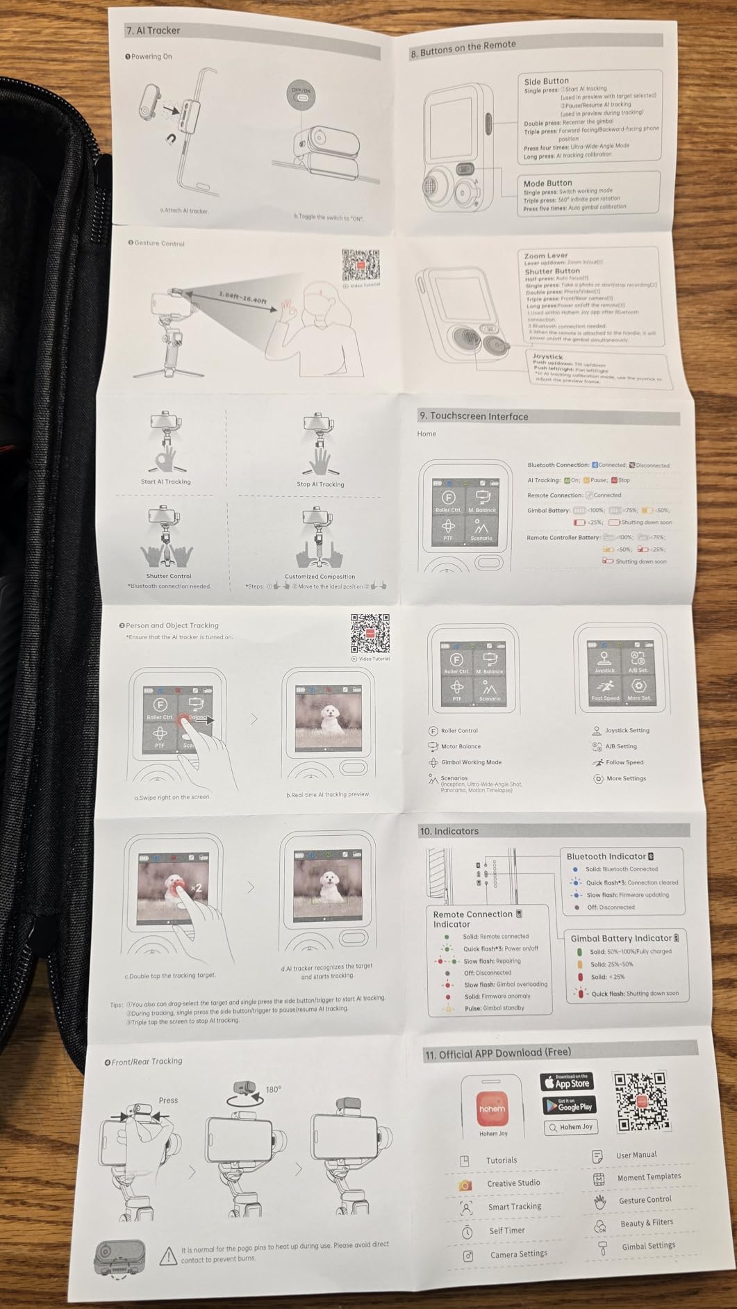 Hohem iSteady M7 Gimbal Stabilizer for Smartphone, Magnetic AI Tracker Fill Light, Detachable Touchscreen Remote Controller, Built-in Extension Rod, 500g Payload Gimbal Stabilizer for iPhone Android - Customer Photo 5